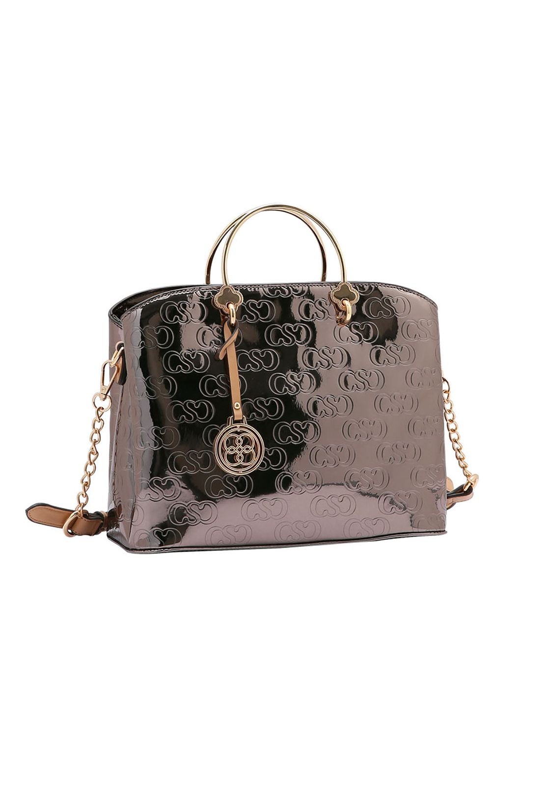 Bolsa Feminina Chenson Metalic 3484745 Café 1