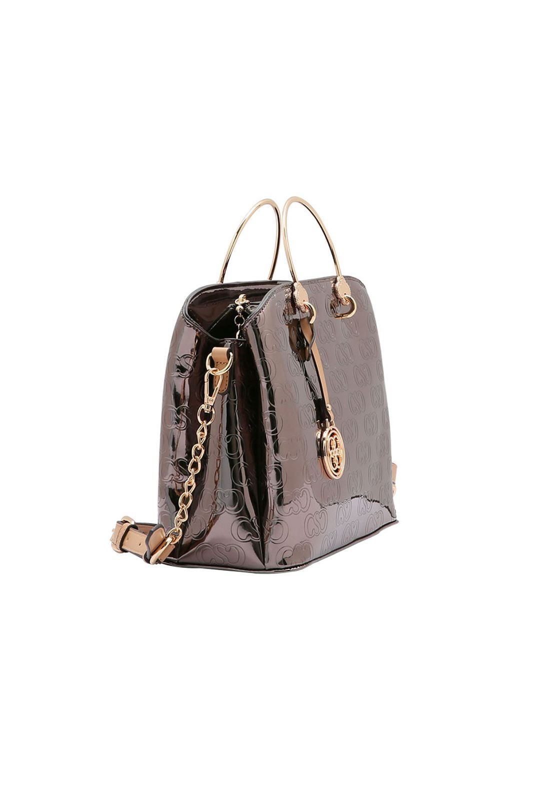 Bolsa Feminina Chenson Metalic 3484745 Café 2