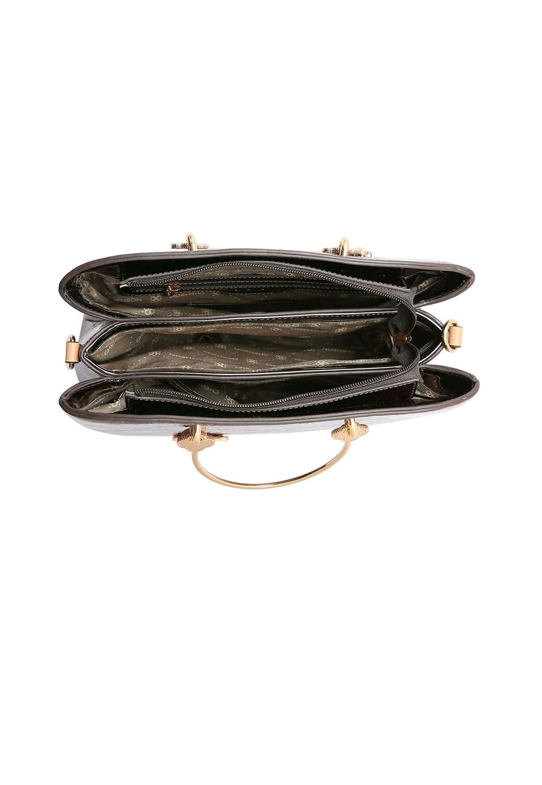 Bolsa Feminina Chenson Metalic 3484745 Café 4