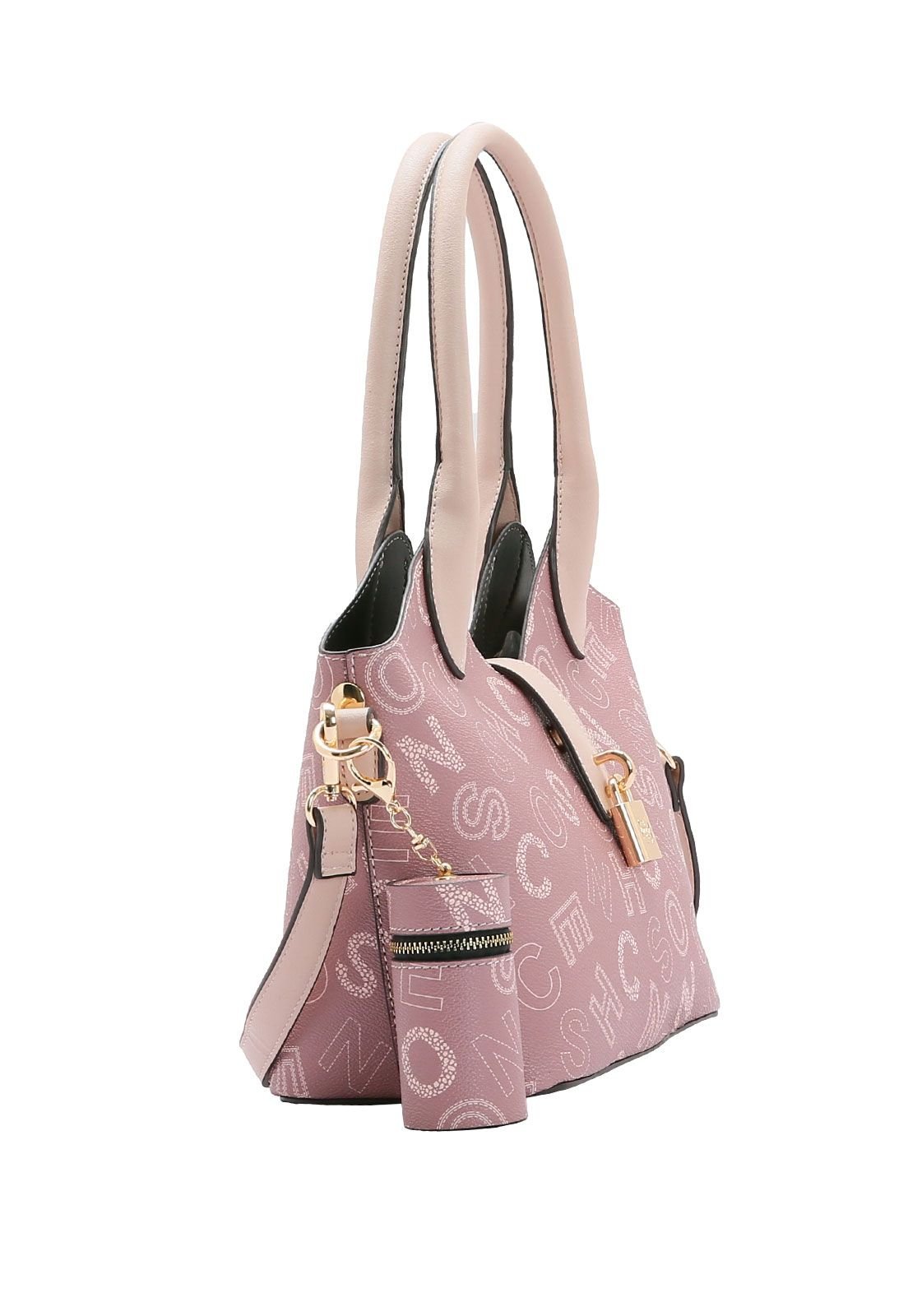 Bolsa Feminina Monograma Fun Mão 3484541 Rosa 2