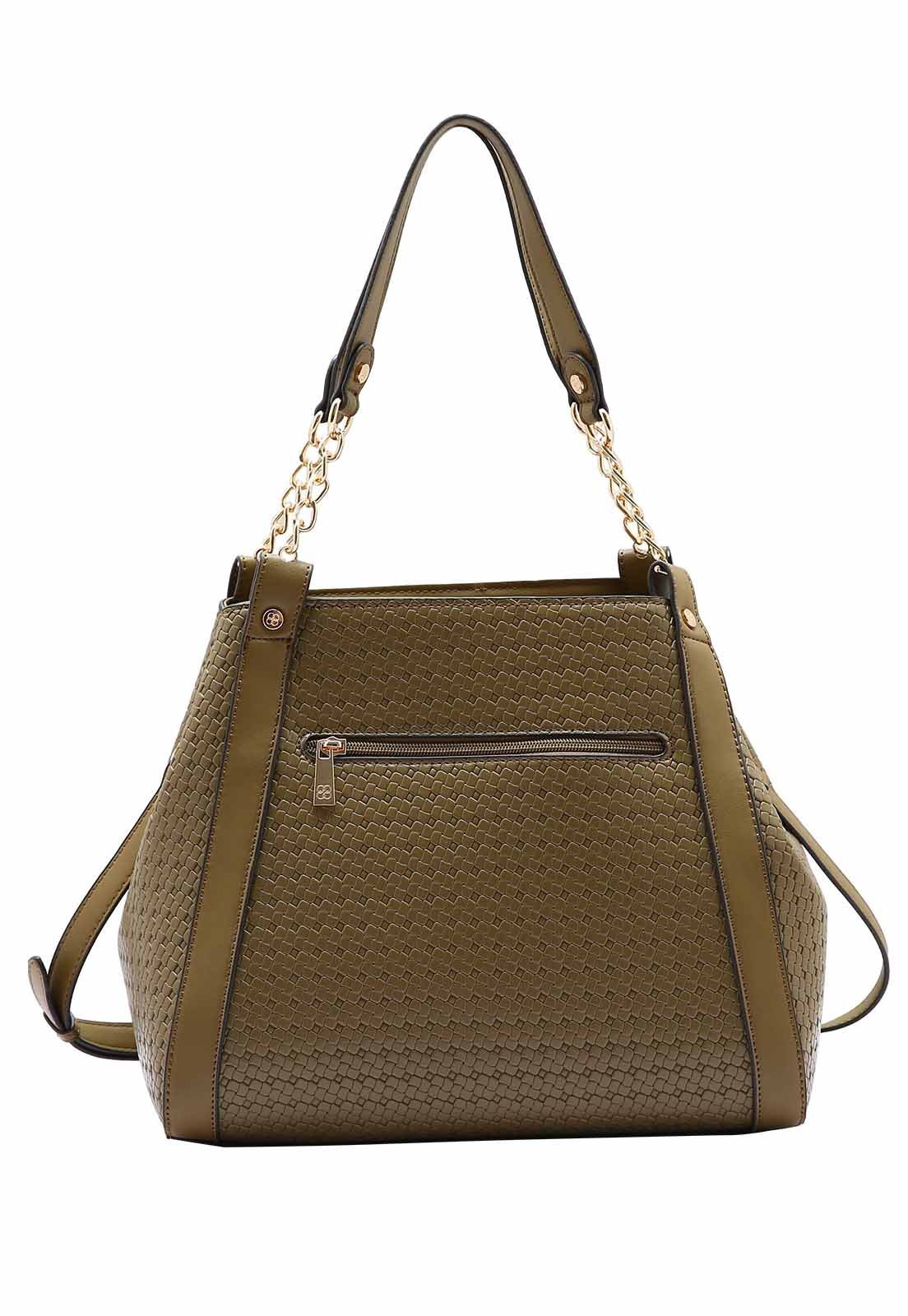 Bolsa Feminina Chenson Original Mini Tresse Ombro 3484954 Verde Musgo 3