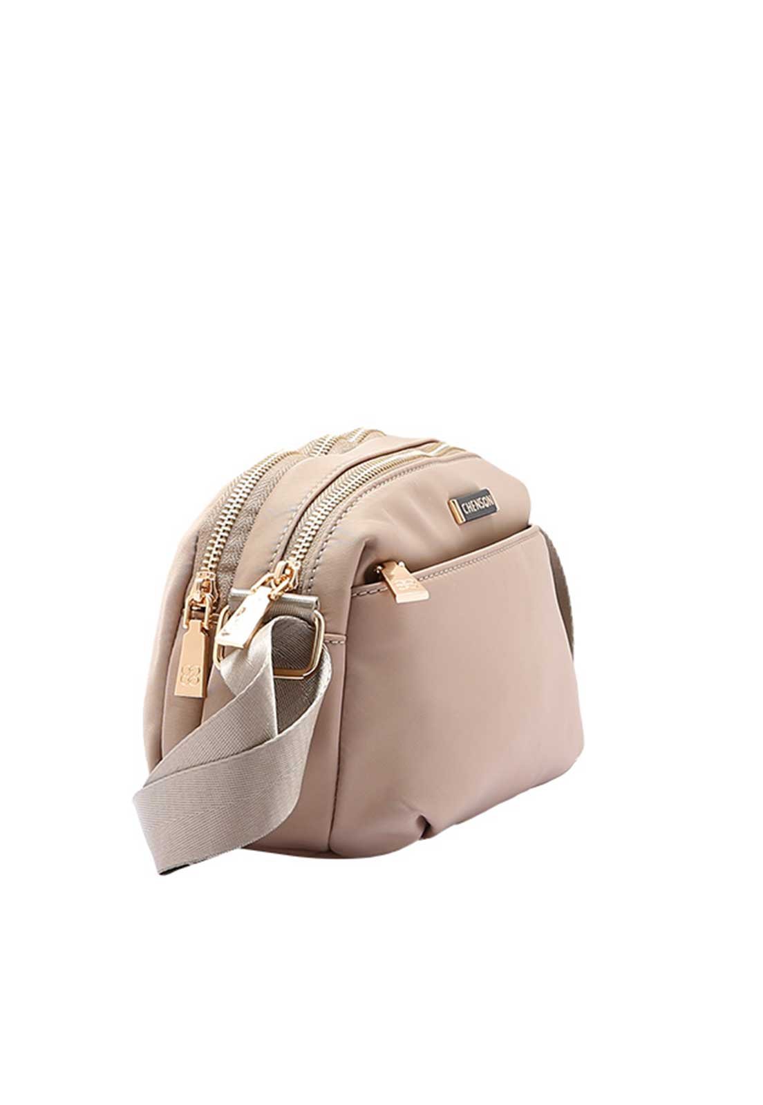 Bolsa Feminina Chenson Original Twill Nylon Transversal 3784948 Bege 2
