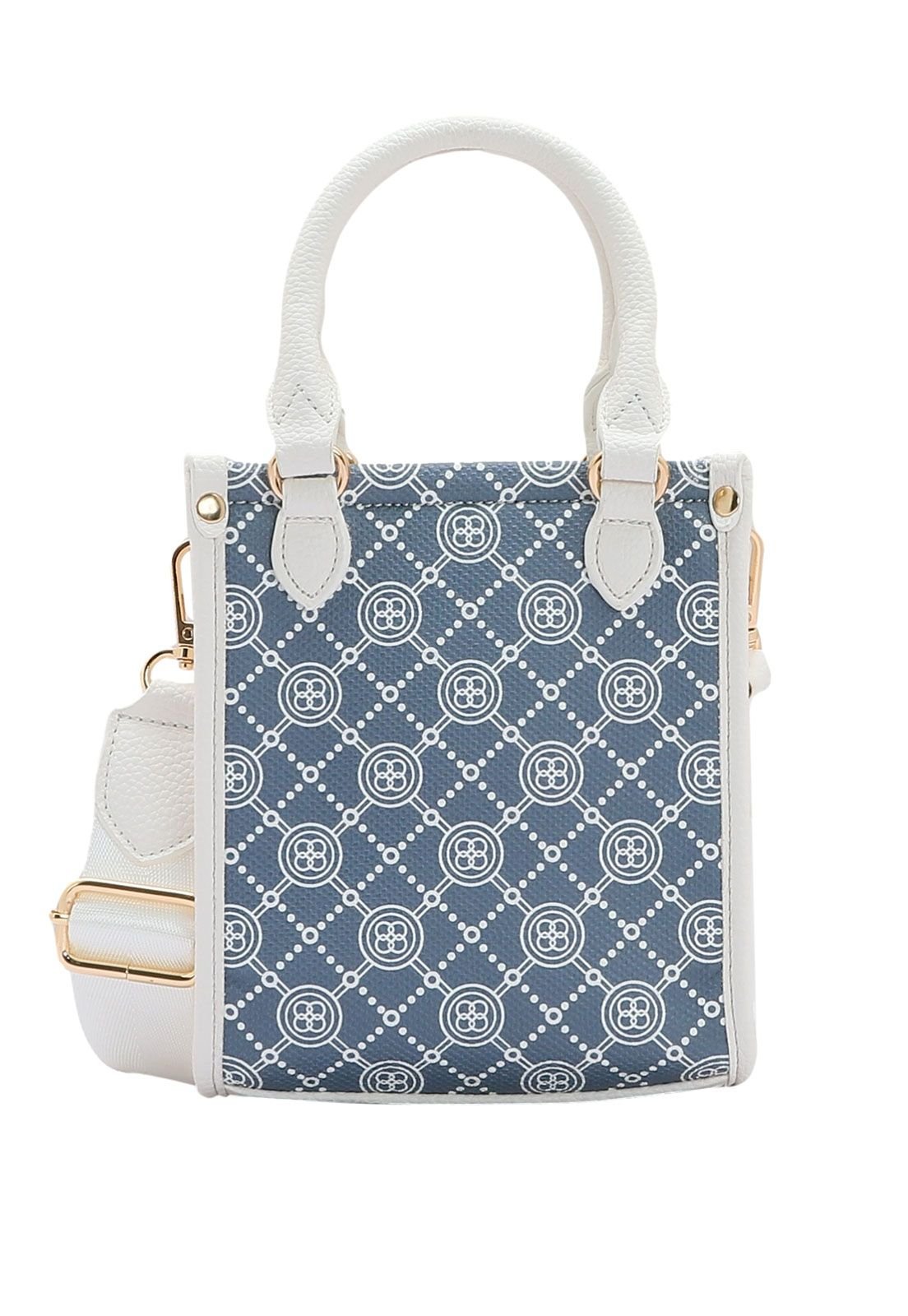 Bolsa Feminina Bordado e Cool Mão 3484561 Azul 4
