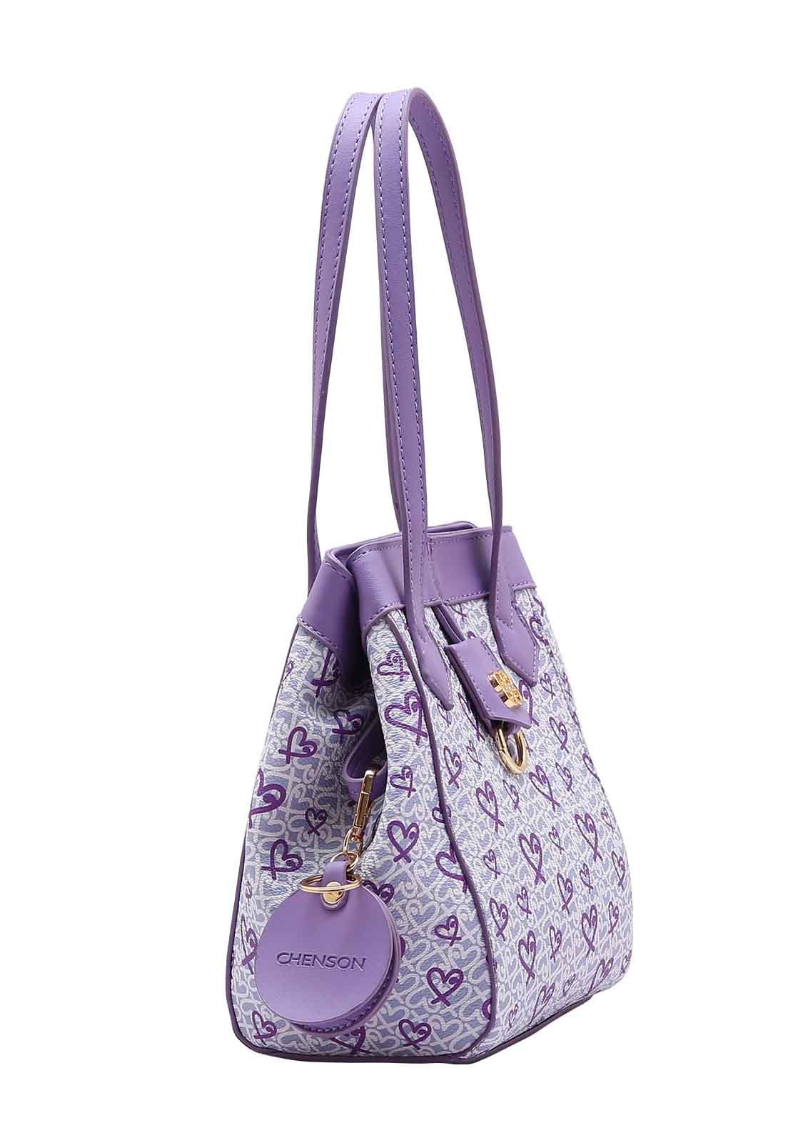 Bolsa Feminina Chenson Original Little Heart Ombro 3484962 Roxo 2