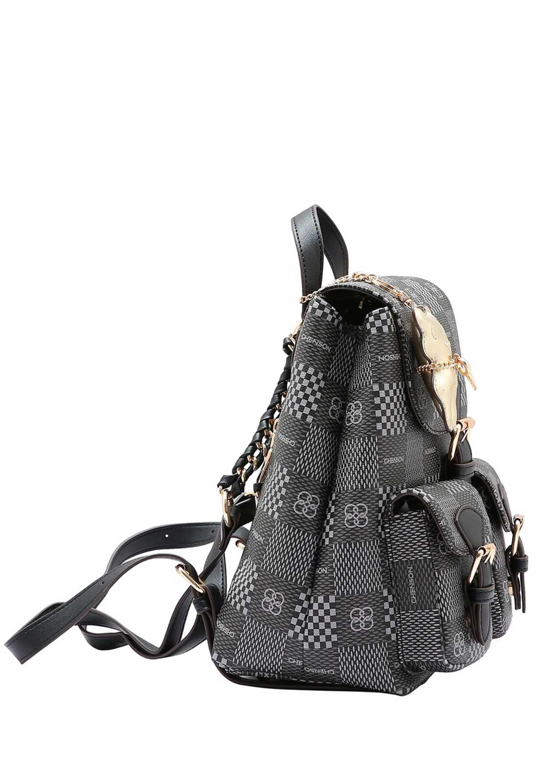 Mochila Feminina Chenson Original Elemento Gráfico  8485091 Preto 2