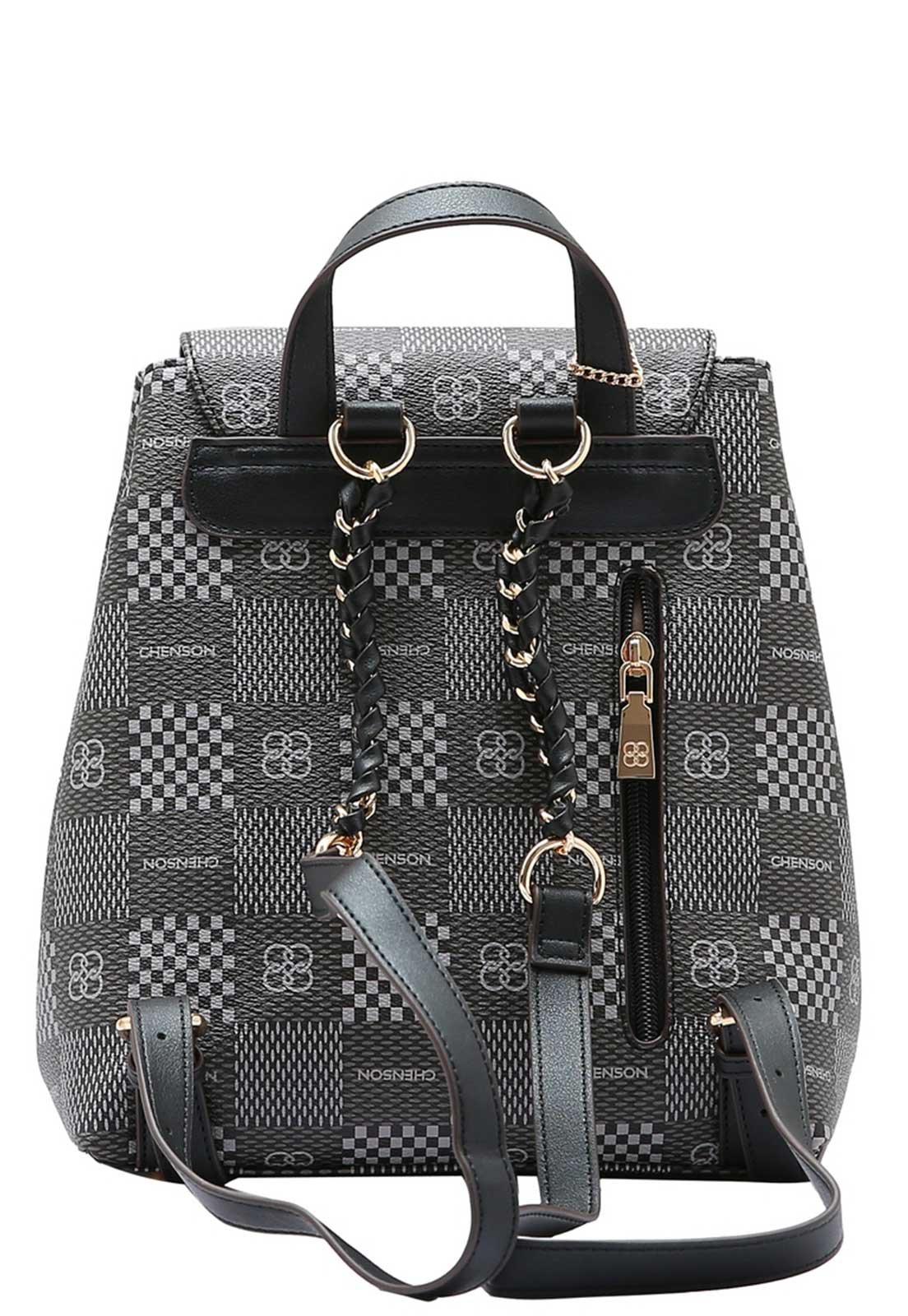 Mochila Feminina Chenson Original Elemento Gráfico  8485091 Preto 3