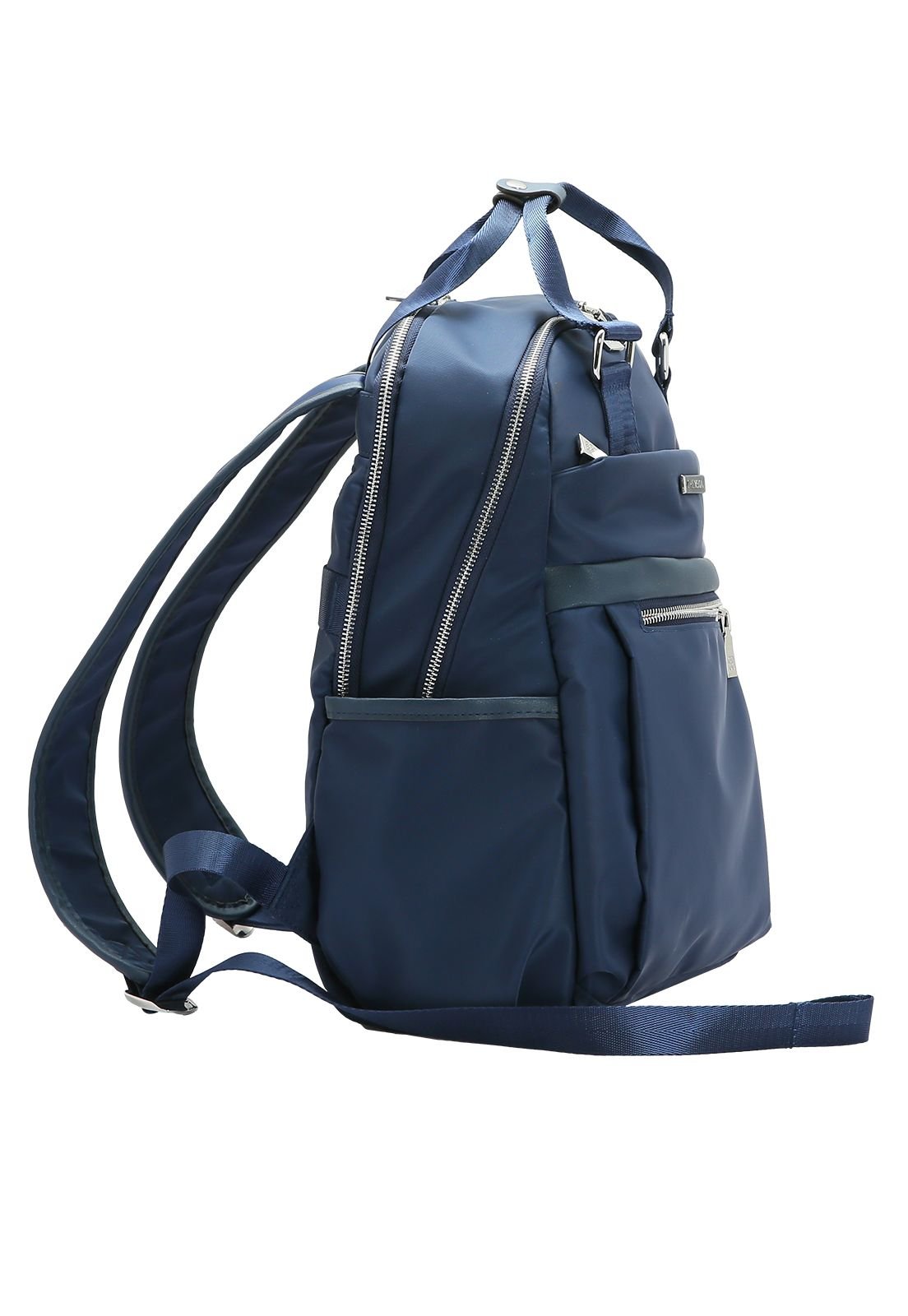 Mochila Feminina Twill Nylon Notebook 15" 8784536 Azul Marinho 2
