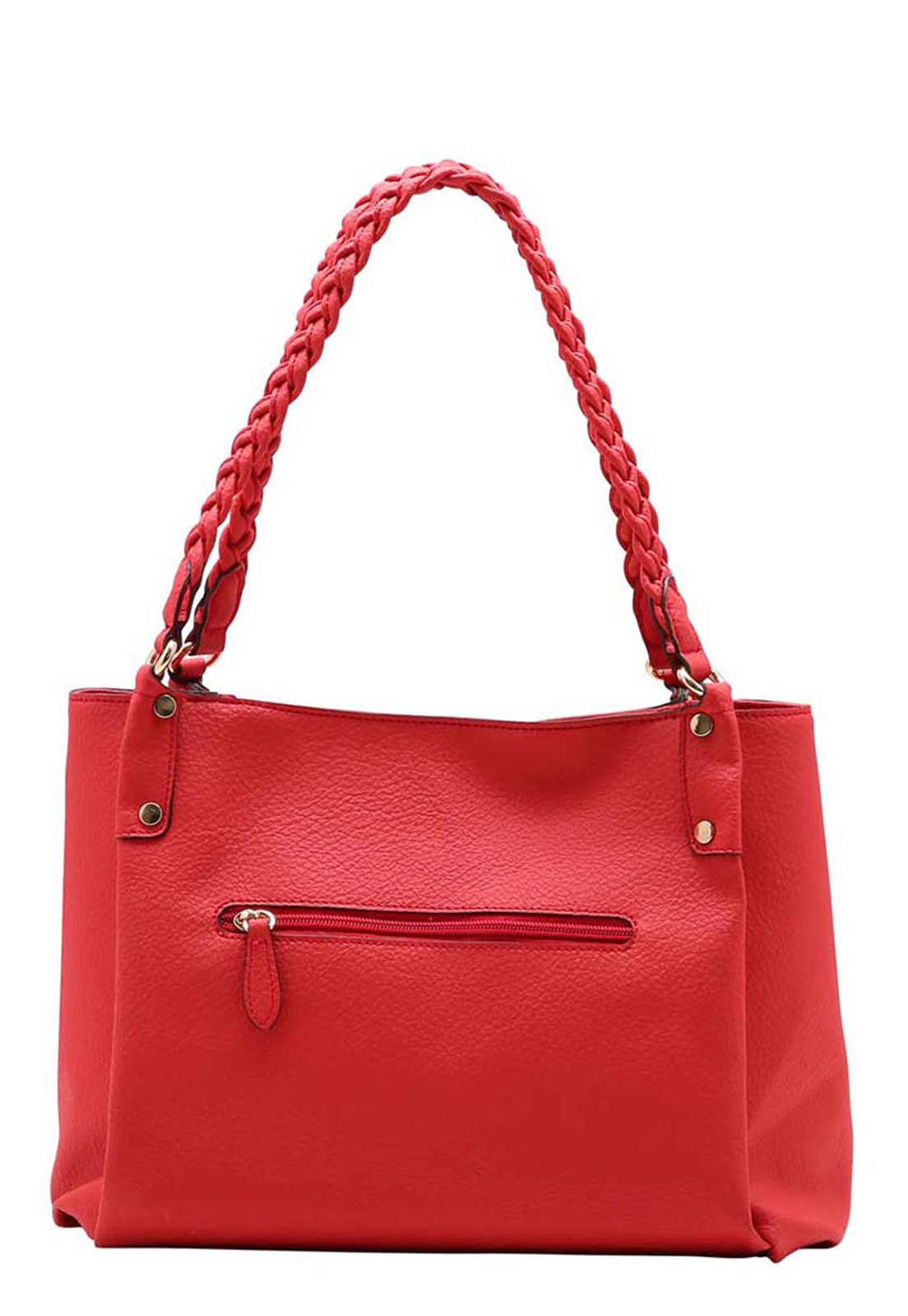 Bolsa Feminina Chenson Trançado Ombro 3483367 Vermelho 3