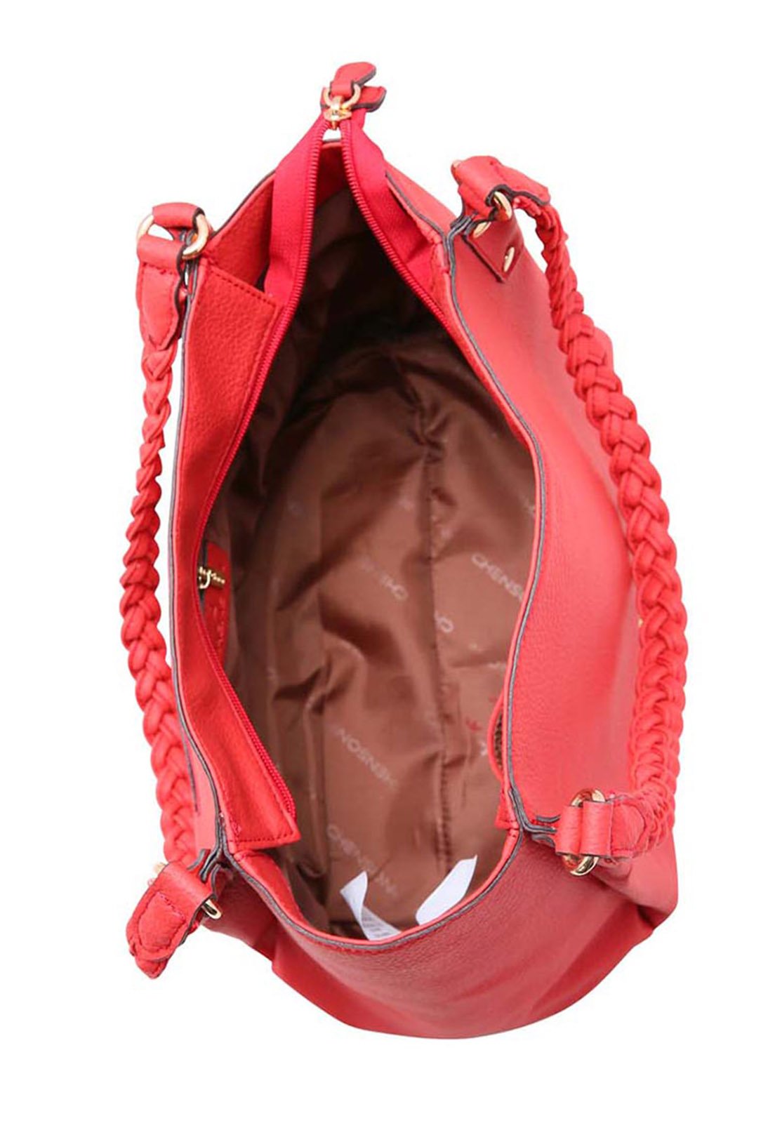 Bolsa Feminina Chenson Trançado Ombro 3483367 Vermelho 4