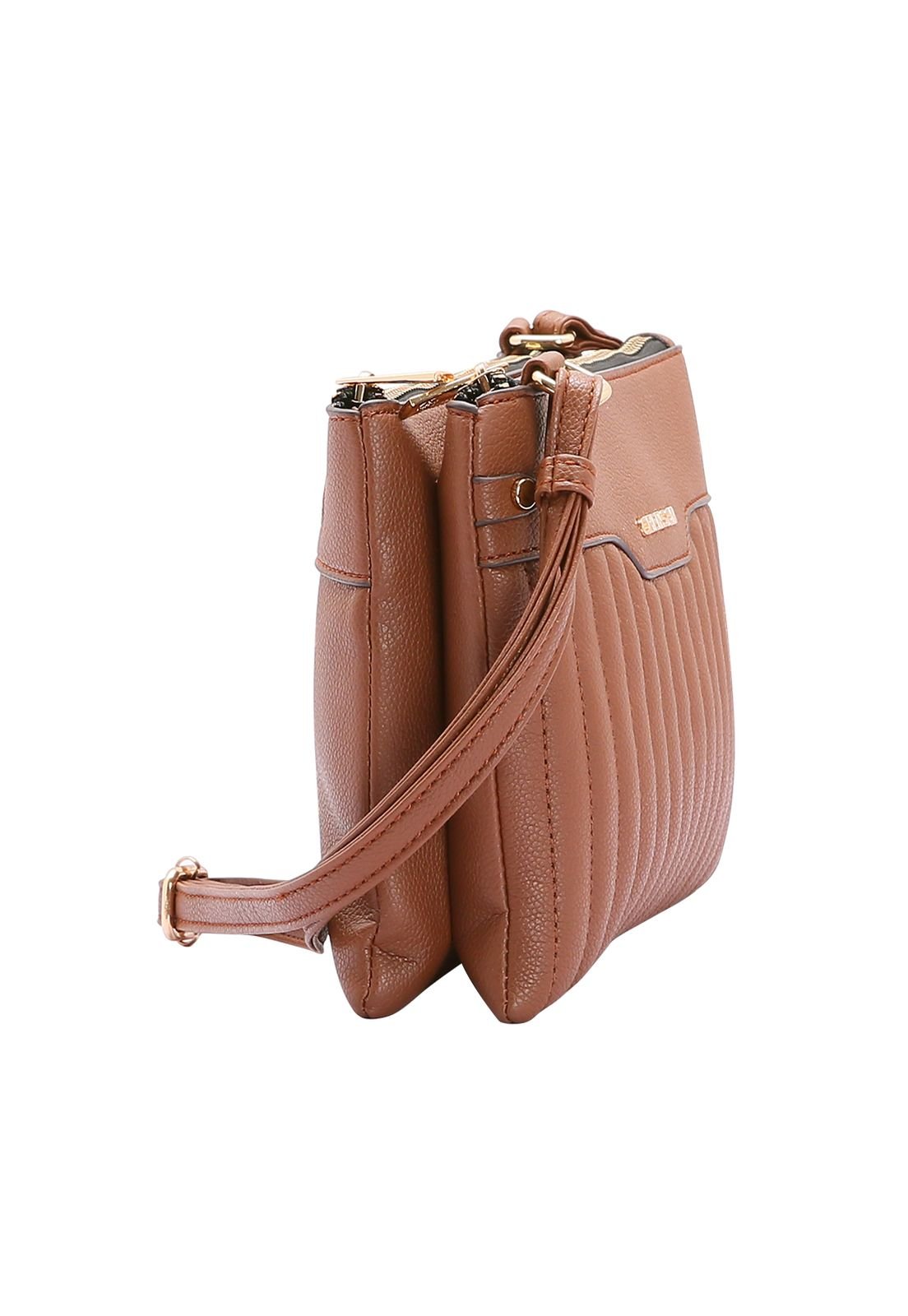 Bolsa Feminina Matelassê Casual Transversal 3484058 Marrom 2