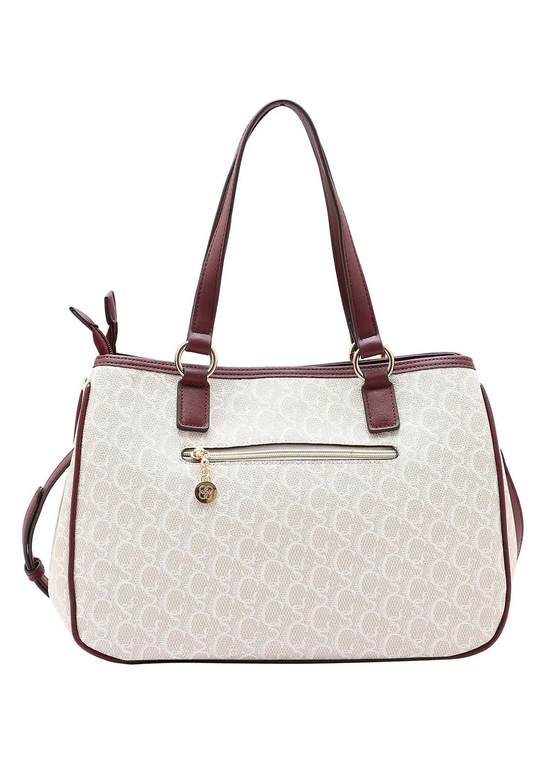 Bolsa Feminina Chenson Original Monograma Clássico Mão 3485064 Off White/Marrom 3