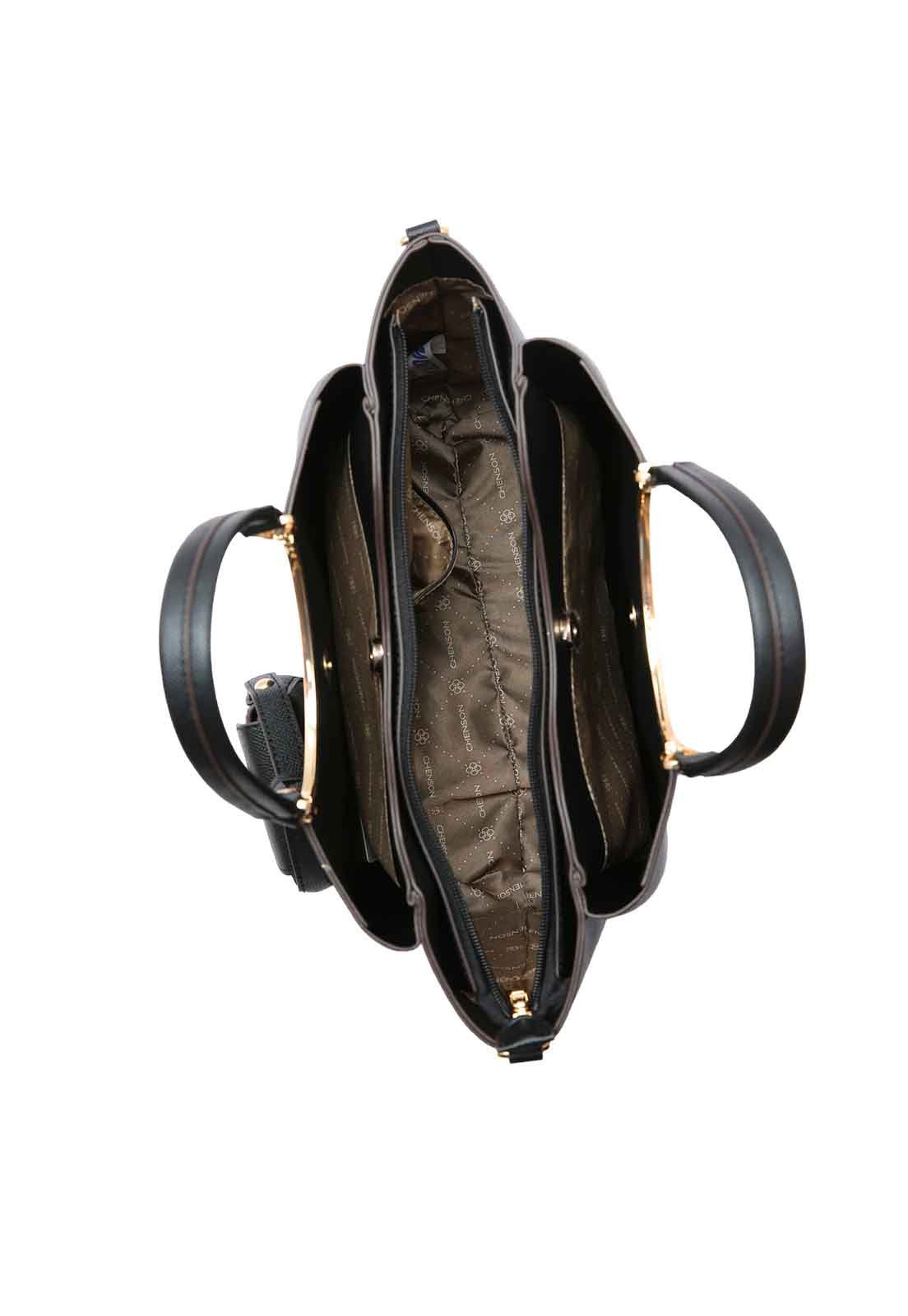 Bolsa Feminina Chenson Original New Clássico Mão 3484996 Preto 4