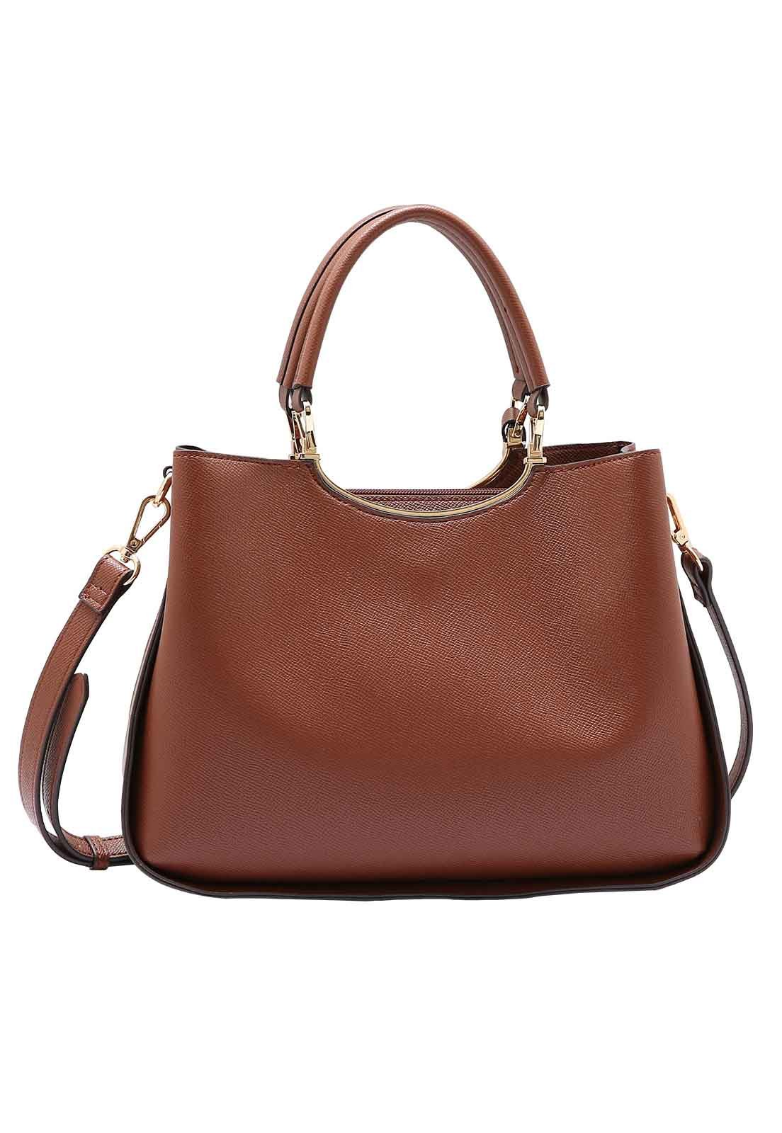 Bolsa Feminina Chenson Original New Clássico Mão 3484997 Marrom 3