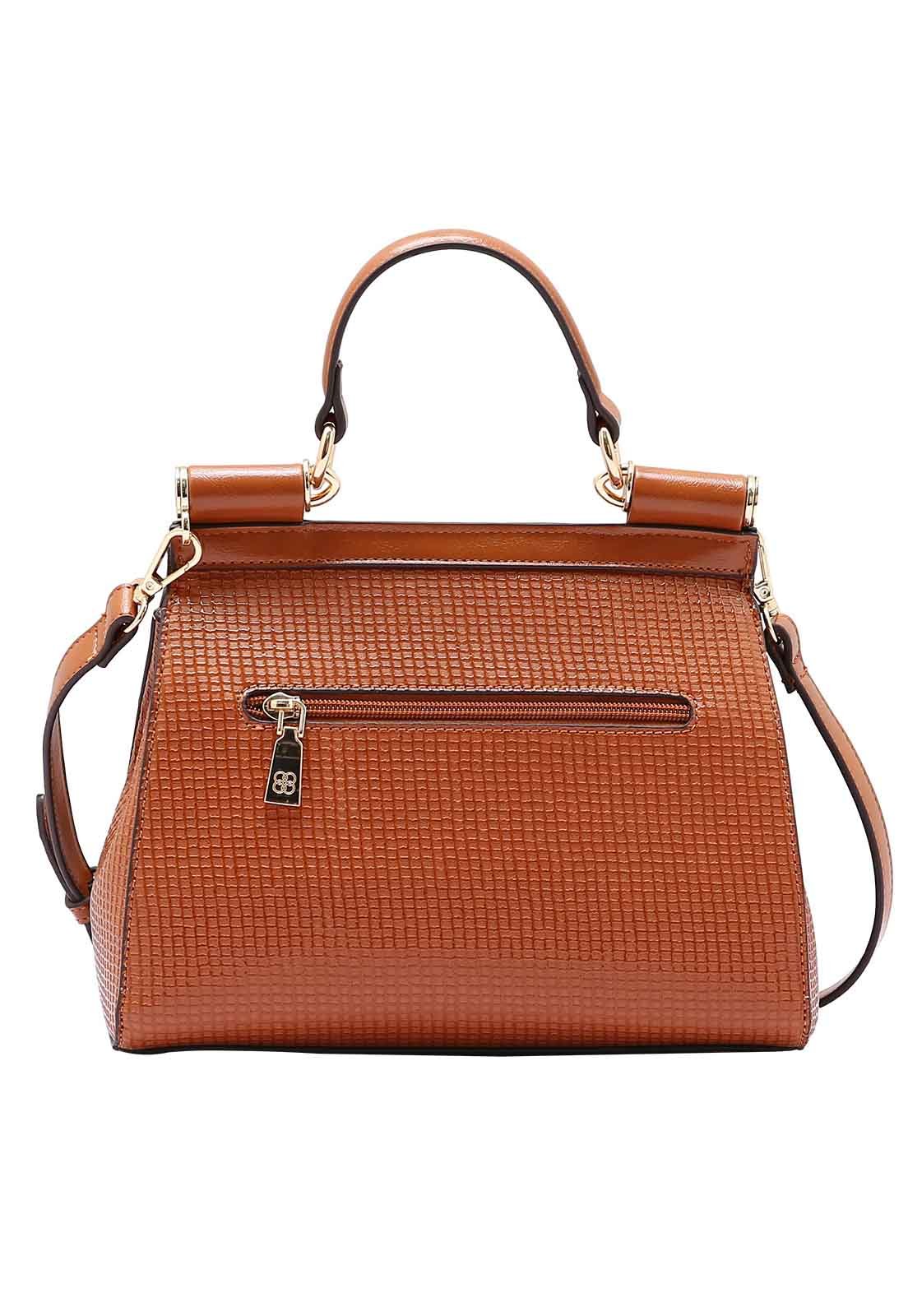 Bolsa Feminina Chenson Original Perolado Chic Mão 3485063 Marrom 3