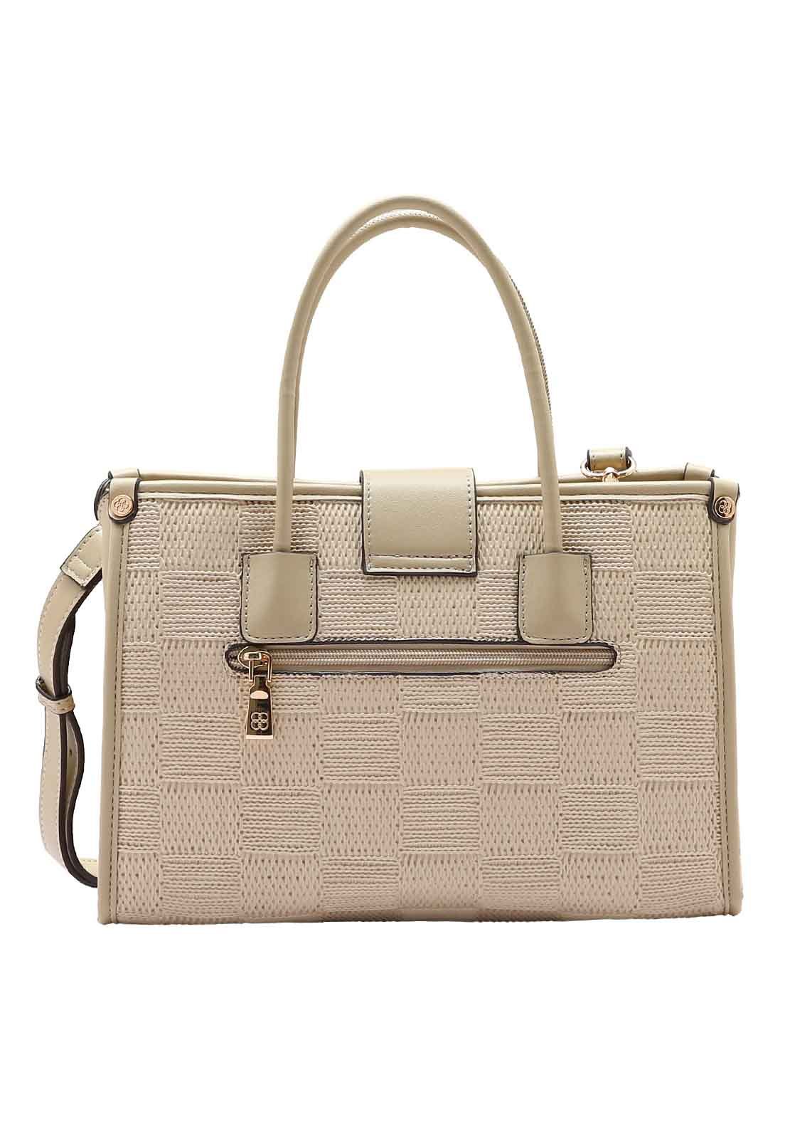 Bolsa Feminina Chenson Original Mix Texturas Mão 3485000 Bege 3