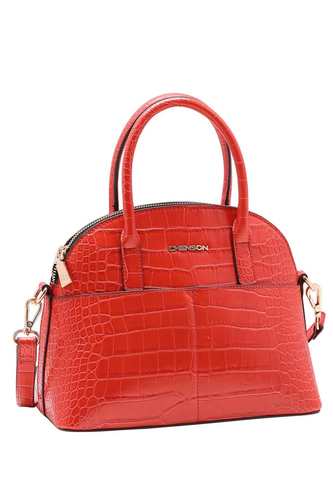 Bolsa Feminina Chenson  Croco Casual Satchel 3483446 Vermelho 1