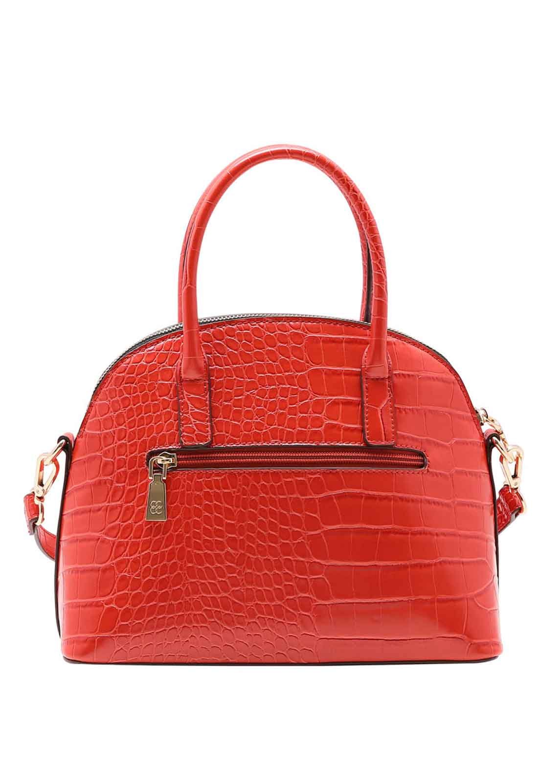 Bolsa Feminina Chenson  Croco Casual Satchel 3483446 Vermelho 3