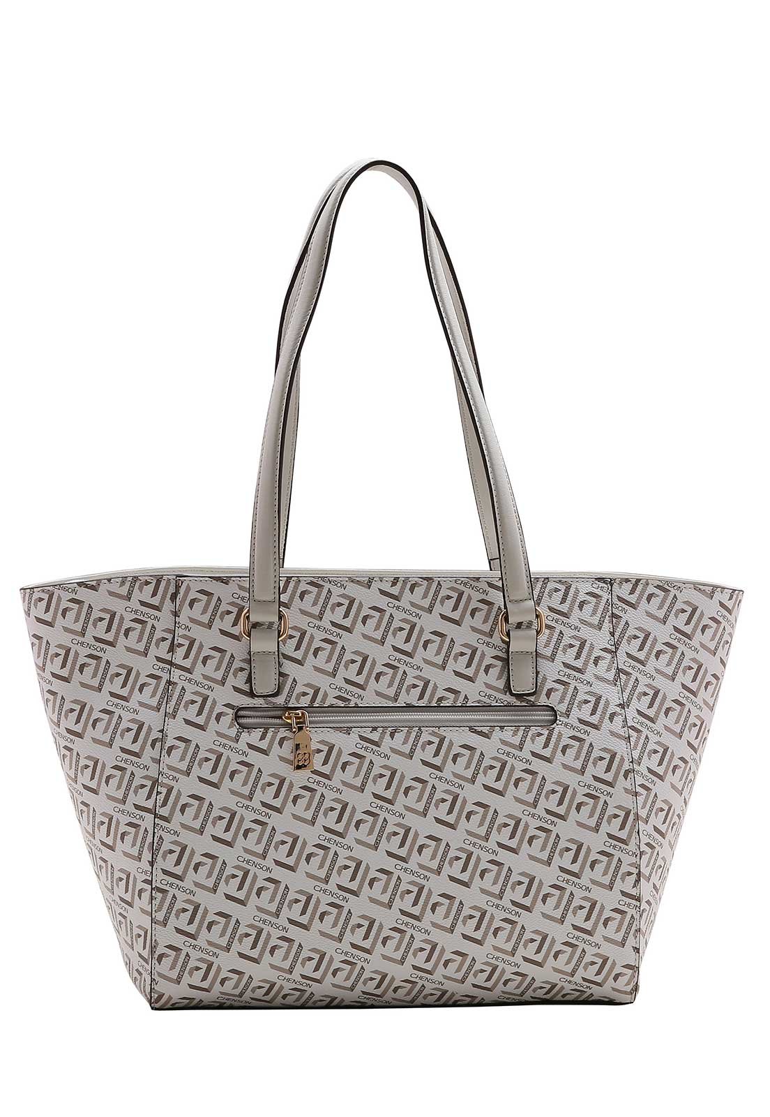 Bolsa Feminina Chenson Art Monograma 3483722 Branco Off 3