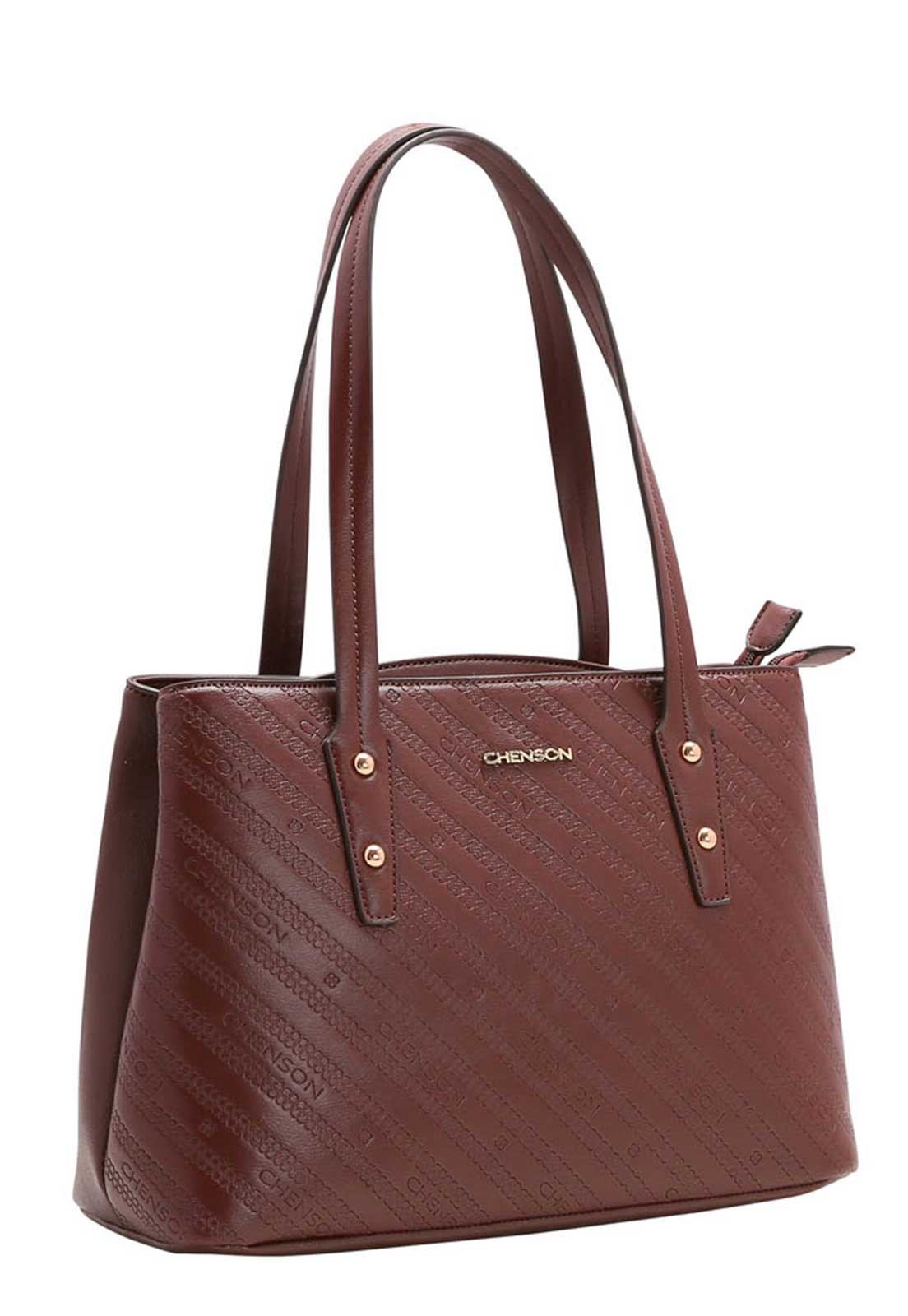 Bolsa Feminina  Chenson Logo e Correntes Ombro 3483374