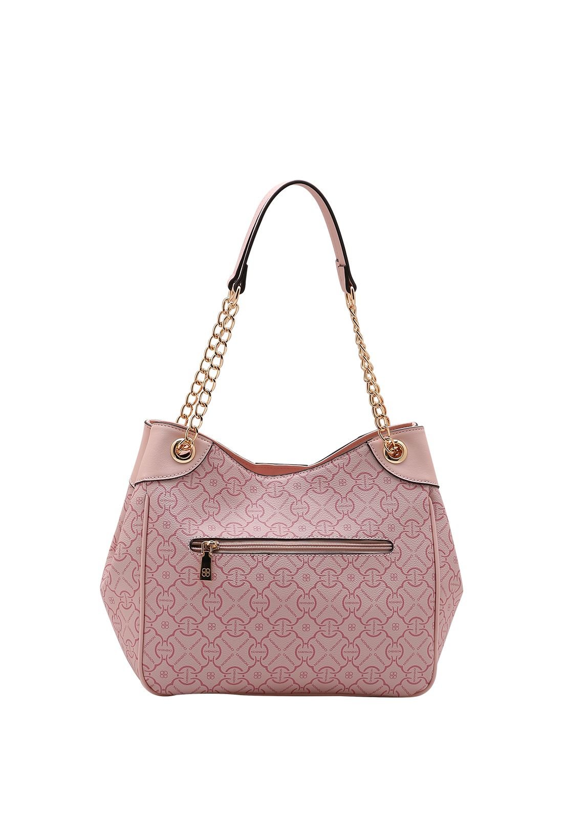 Bolsa Feminina Chenson Classic Cristal Estruturada Casual Alça Corrente 3485355 Rosa 3