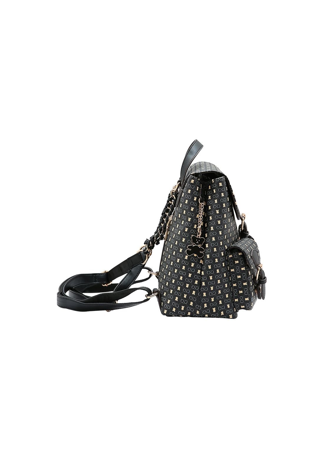 Mochila Feminina Chenson Monograma Baby Urso 8485365 Preto 2