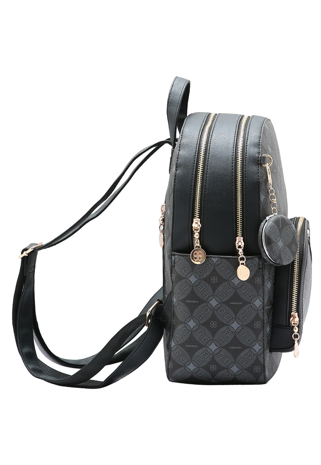 Mochila Feminina Chenson Monograma Contemporâneo 8485372 Preto 2