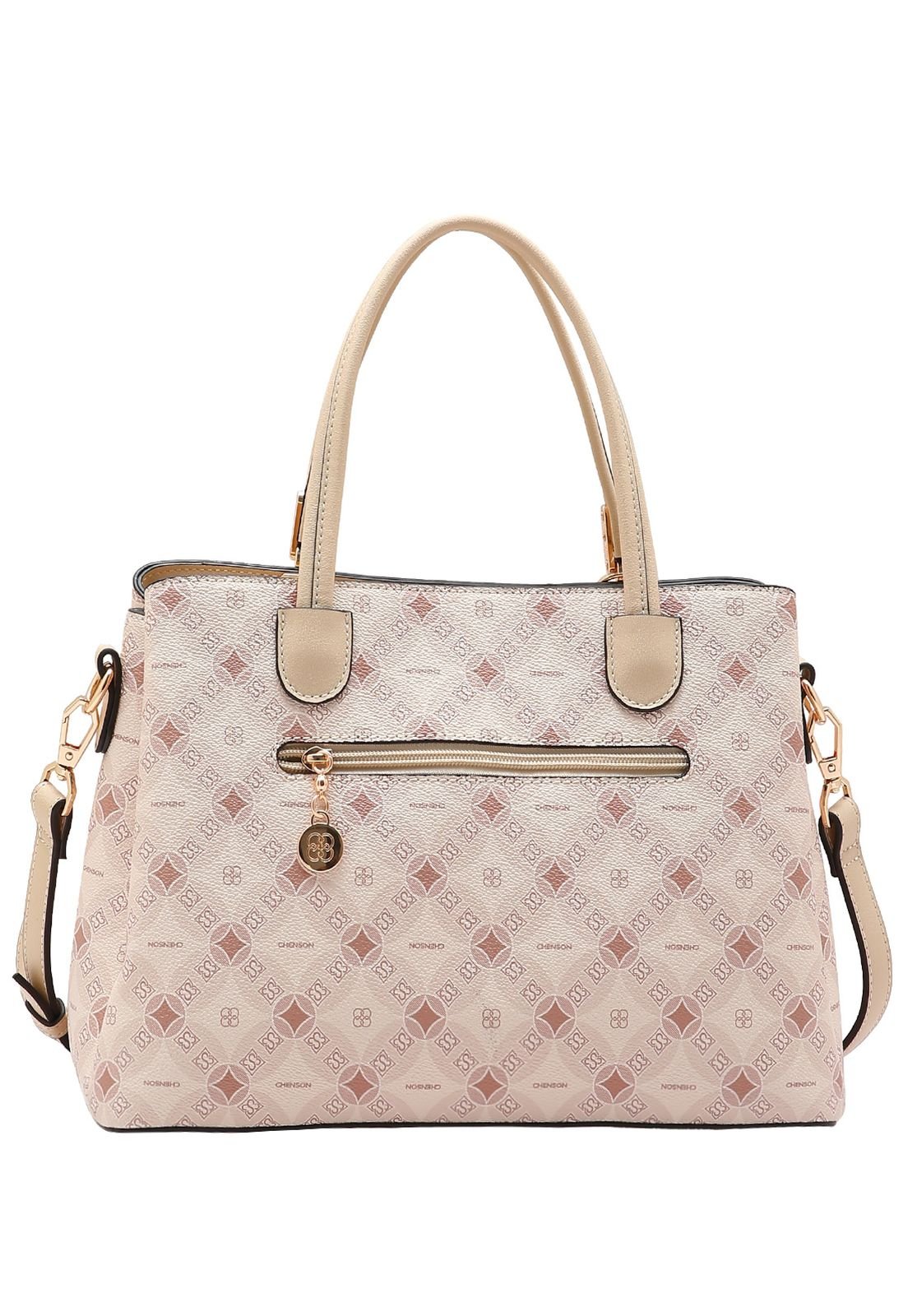 Bolsa Feminina Chenson Monograma Contemporâneo 3485375 Bege 3