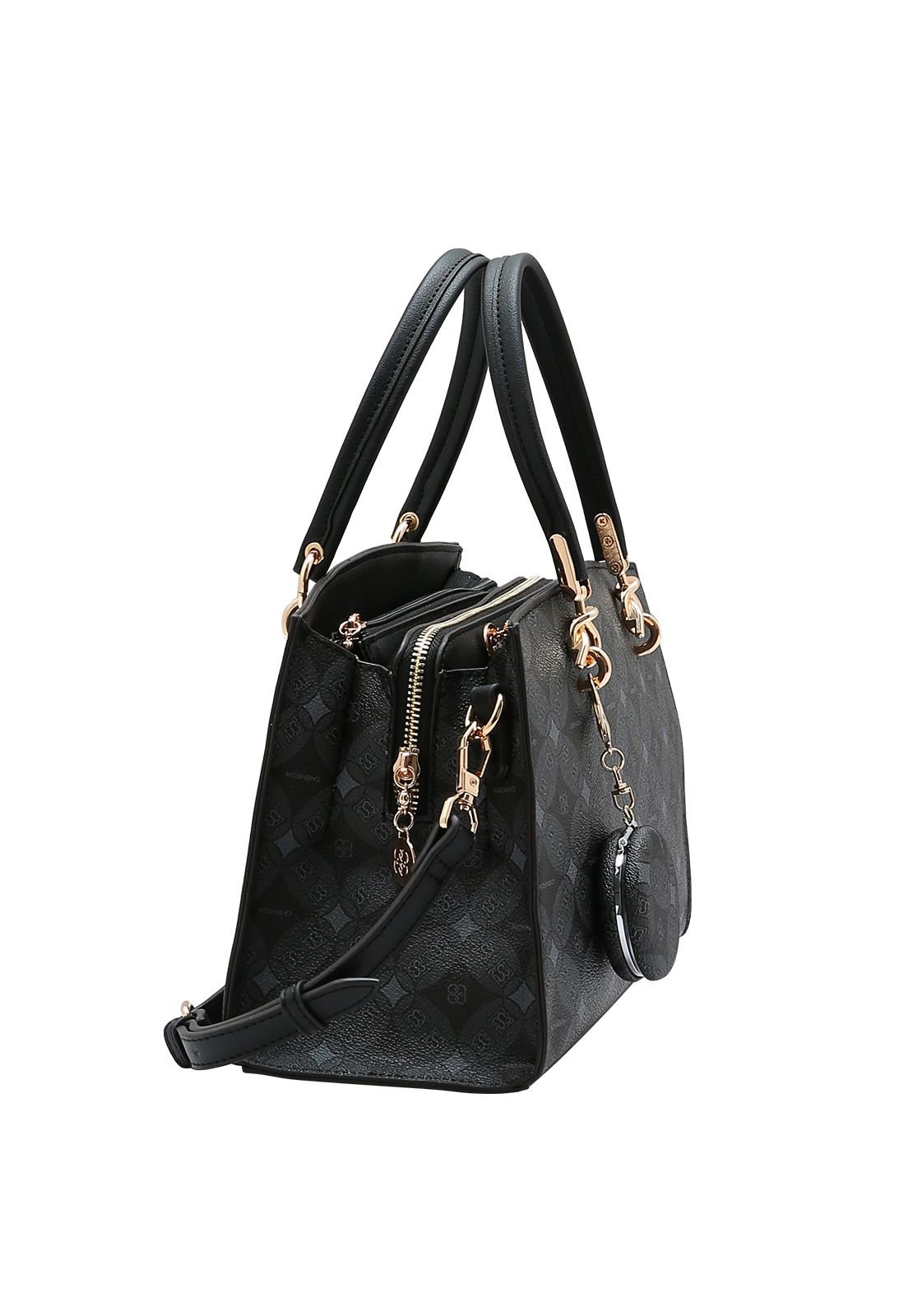 Bolsa Feminina Chenson Monograma Contemporâneo 3485376 Preto 2