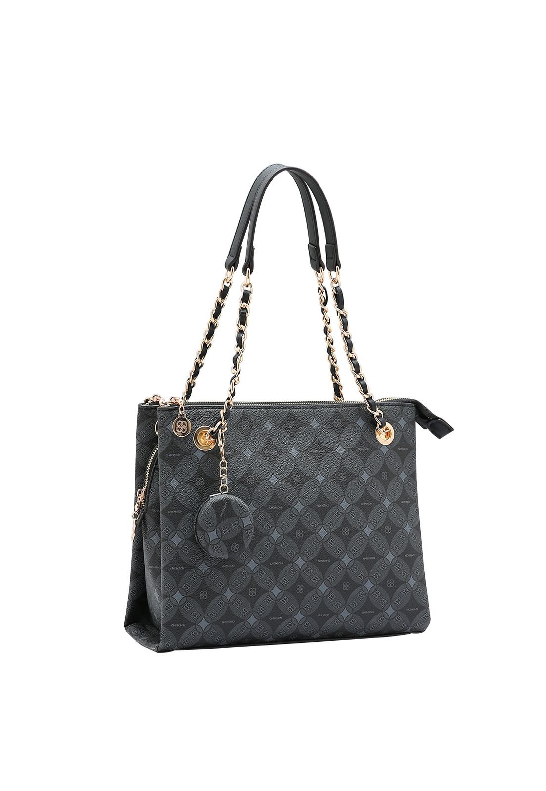 Bolsa Feminina Chenson Monograma Contemporâneo 3485374 Preto 1