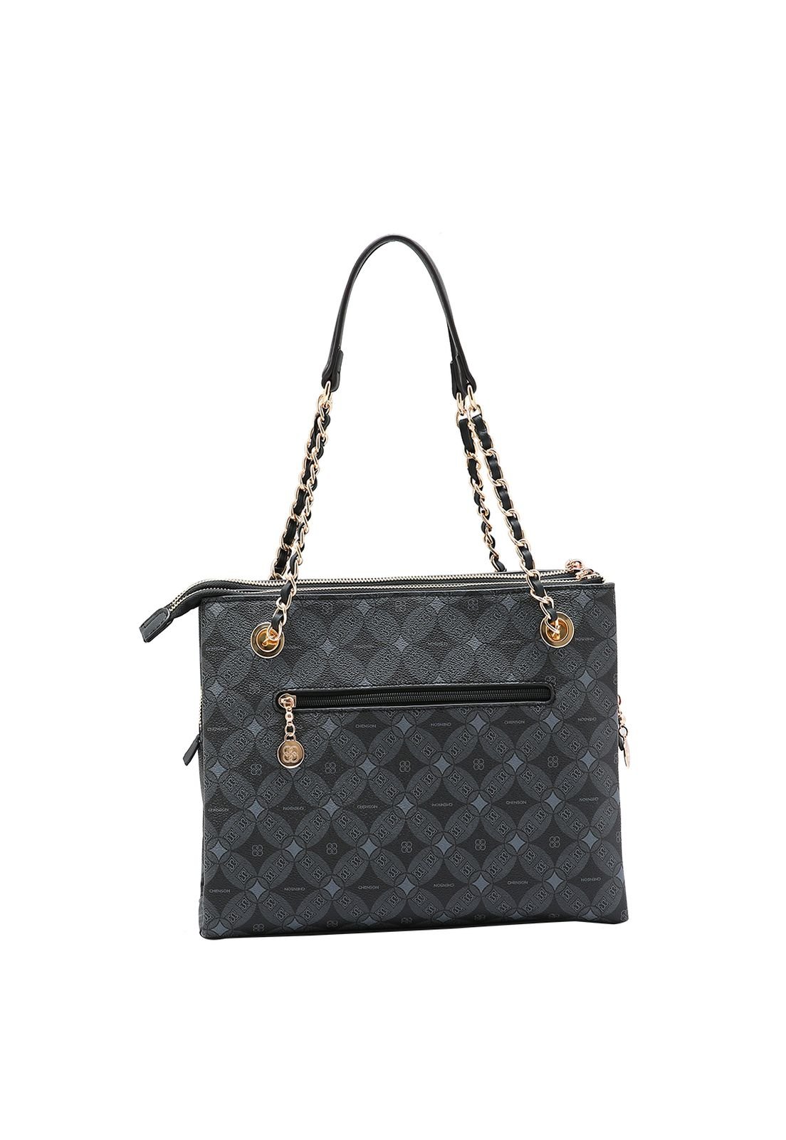 Bolsa Feminina Chenson Monograma Contemporâneo 3485374 Preto 3