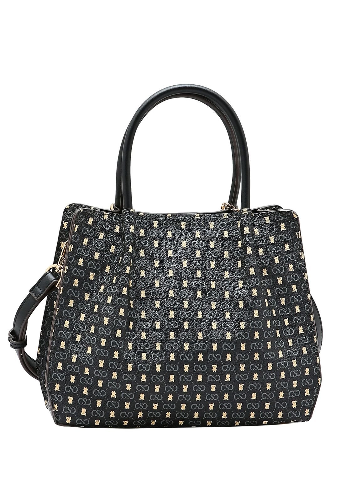 Bolsa Feminina Chenson Monograma Baby Urso 3485371 Preto 3