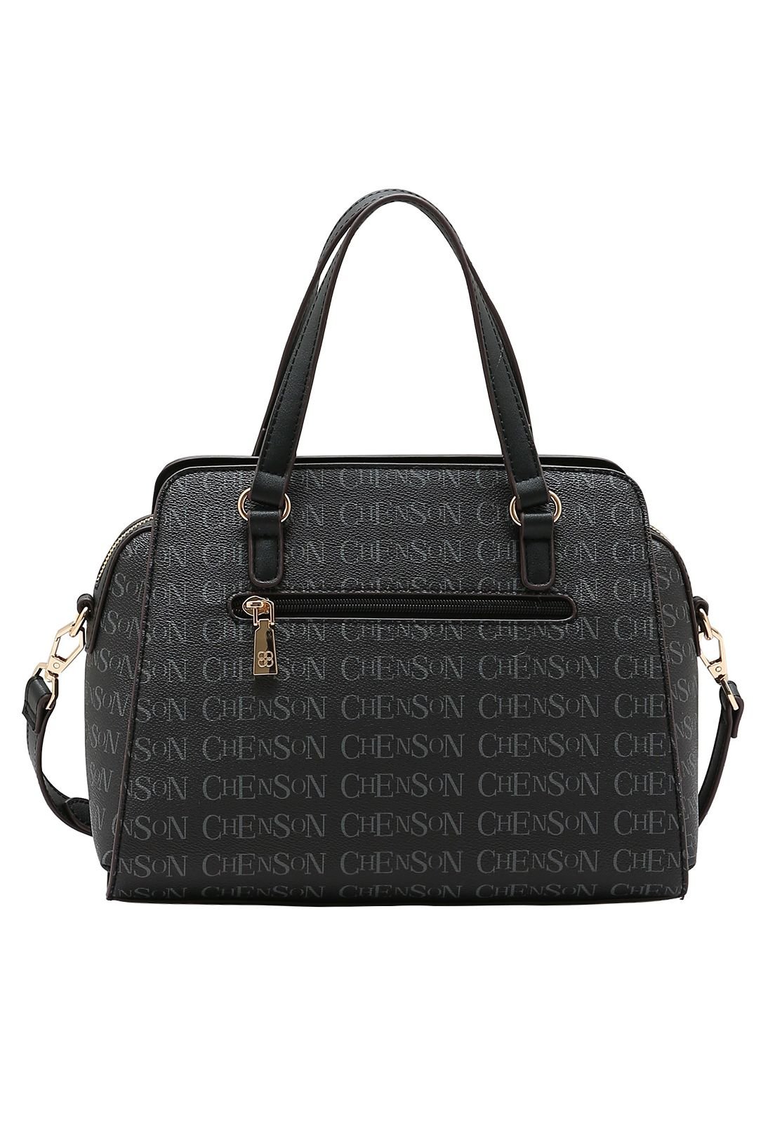 Bolsa Feminina Chenson Cristal Monograma 3485394 Preto 3