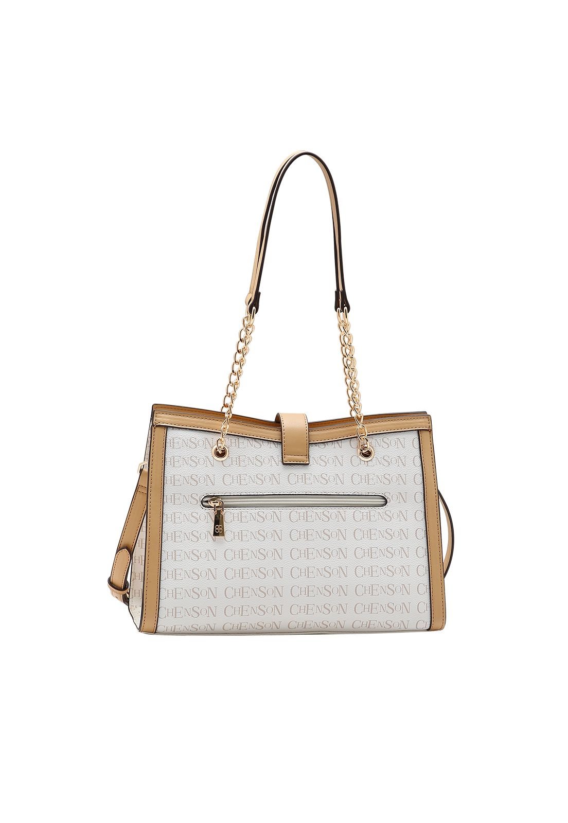 Bolsa Feminina Chenson Cristal Monograma 3485400 Bege 3