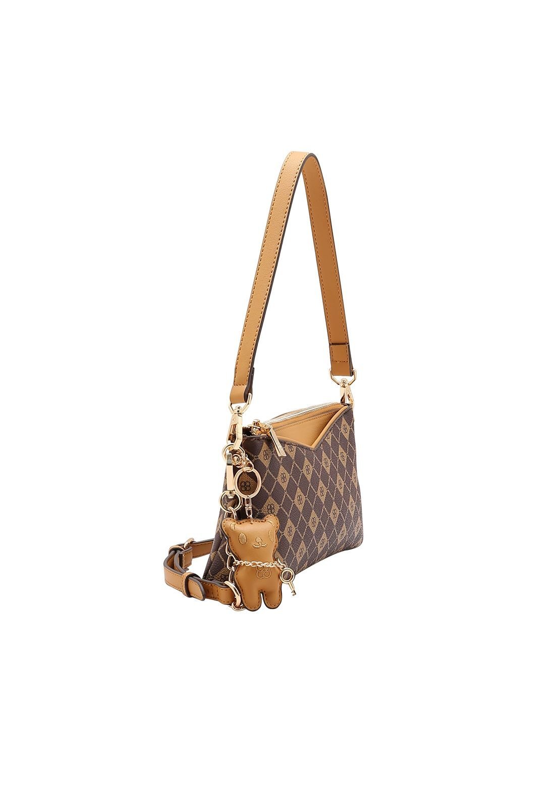 Bolsa Feminina Chenson Monograma Elemento Gráfico Versátil Compacta 3485391 Café 2