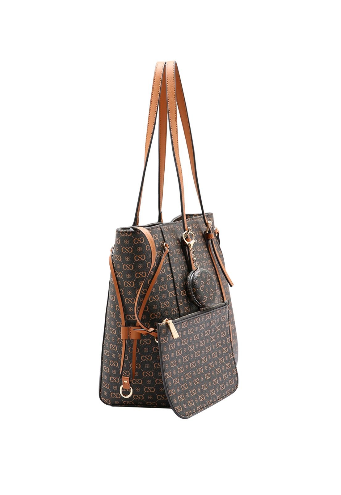 Kit 2 peças Bolsa Ombro + Nécessaire Feminina Chenson Monograma