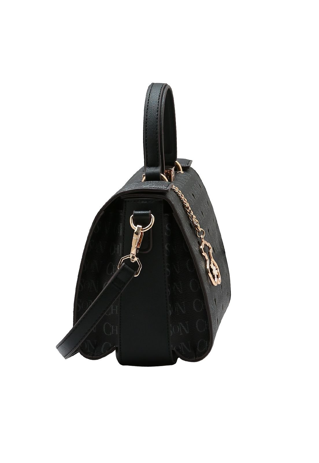 Bolsa Feminina Chenson Cristal Monograma 3485401 Preto 2