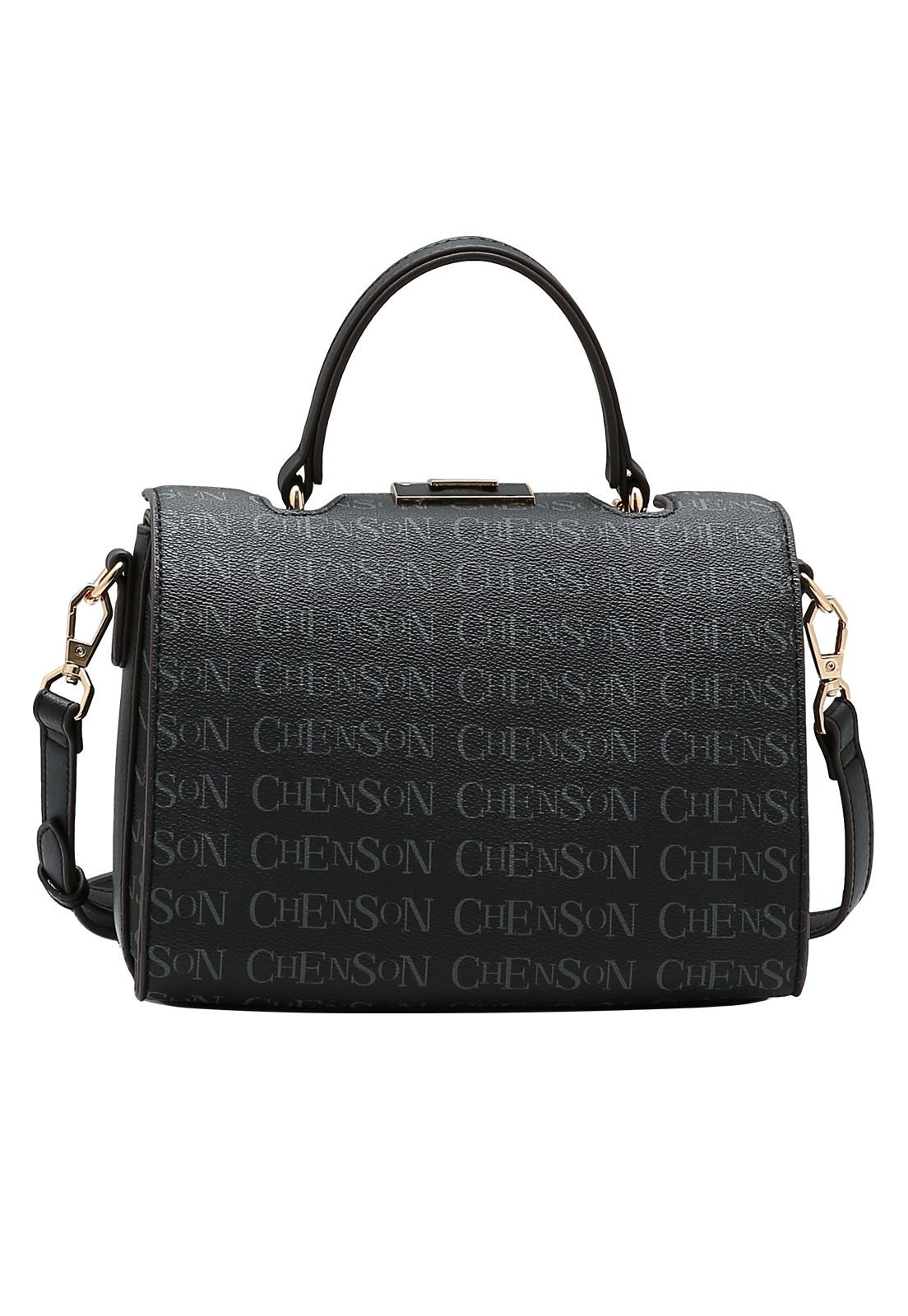 Bolsa Feminina Chenson Cristal Monograma 3485401 Preto 3