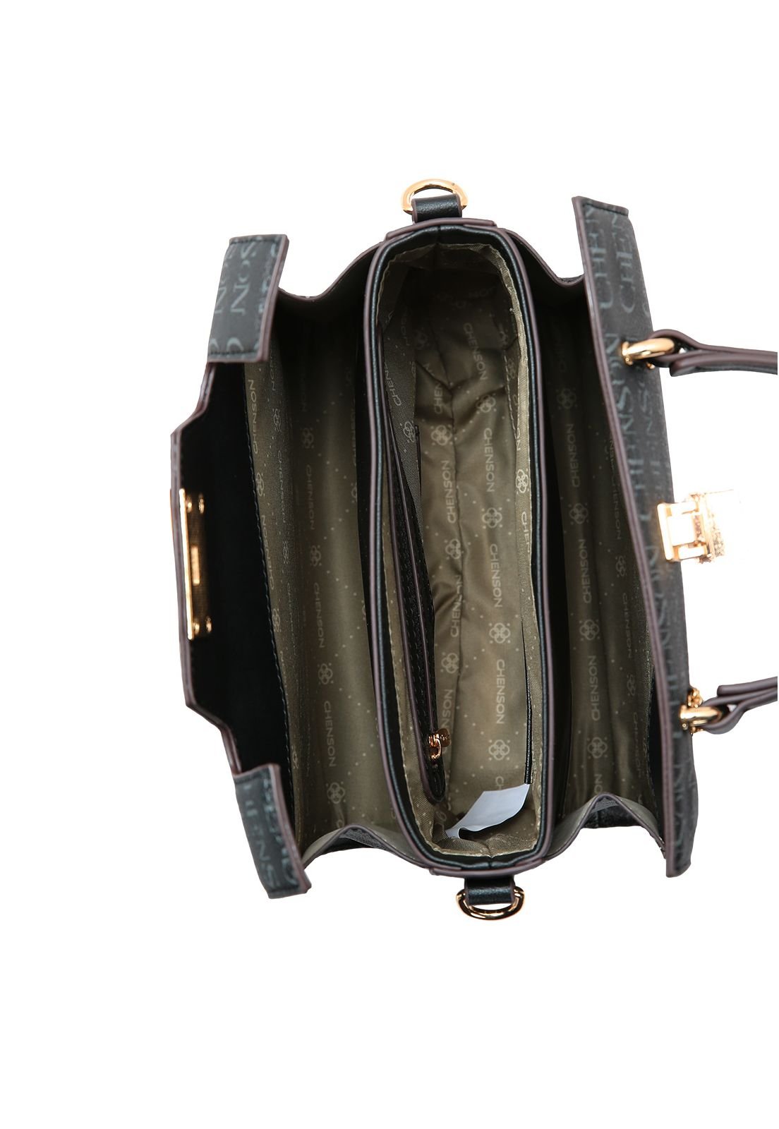 Bolsa Feminina Chenson Cristal Monograma 3485401 Preto 4