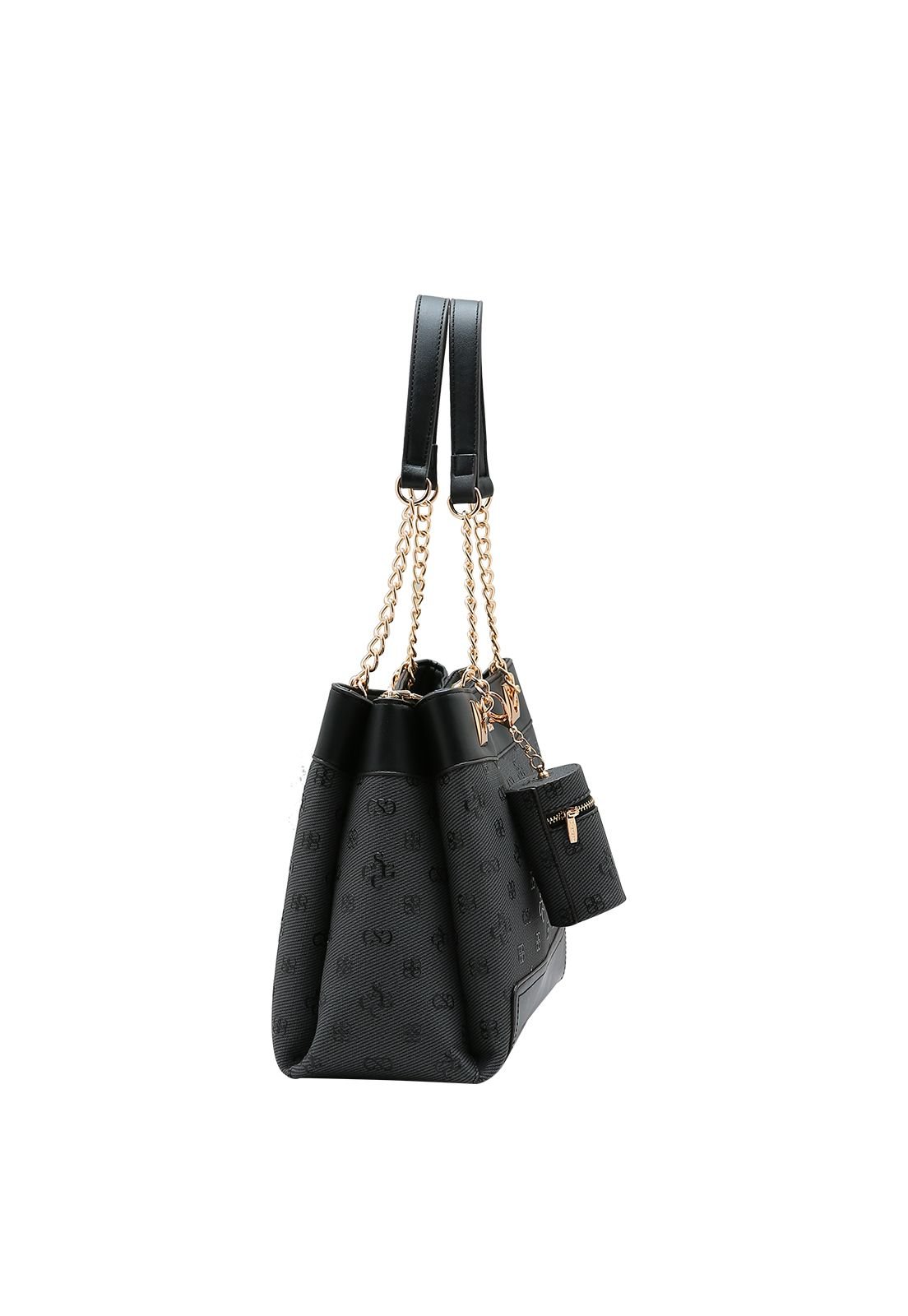 Bolsa Feminina Chenson Monograma Atemporal 3485412 Preto 2