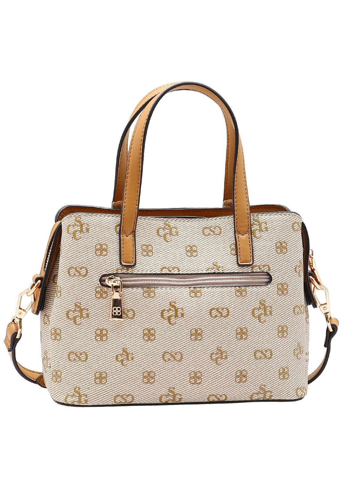 Bolsa Feminina Chenson Monograma Atemporal 3485414 Bege/Marrom 3