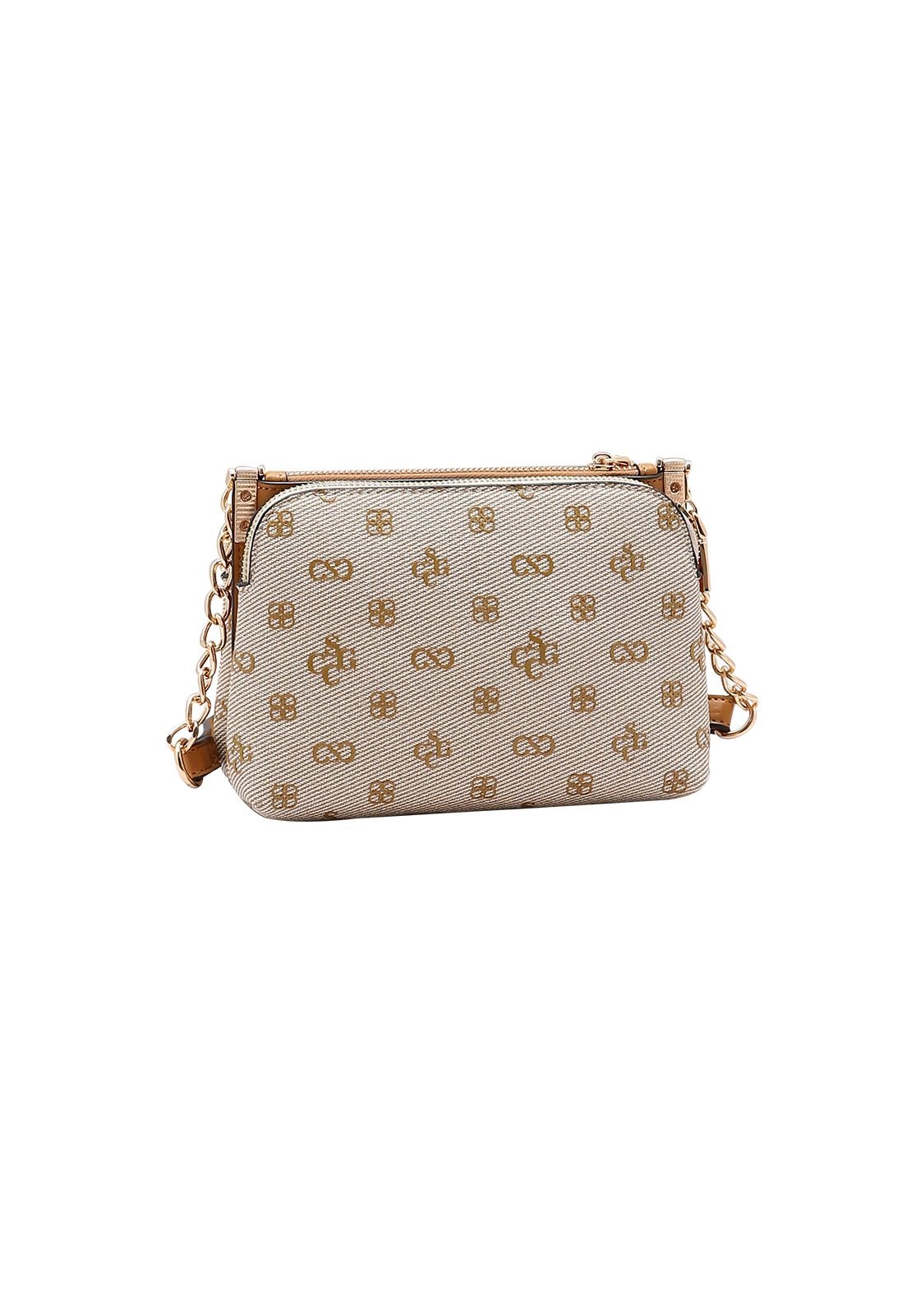 Bolsa Feminina Chenson Monograma Atemporal 3485417 Bege 3