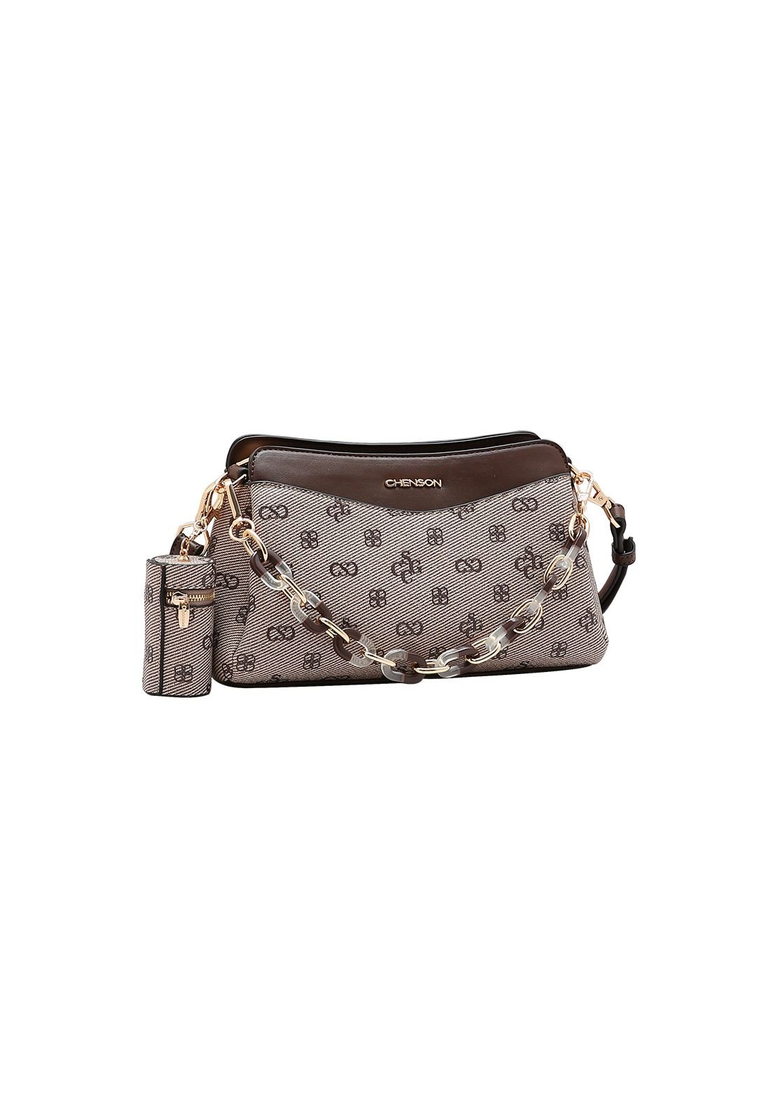 Bolsa Feminina Chenson Monograma Atemporal 3485416 Café 1