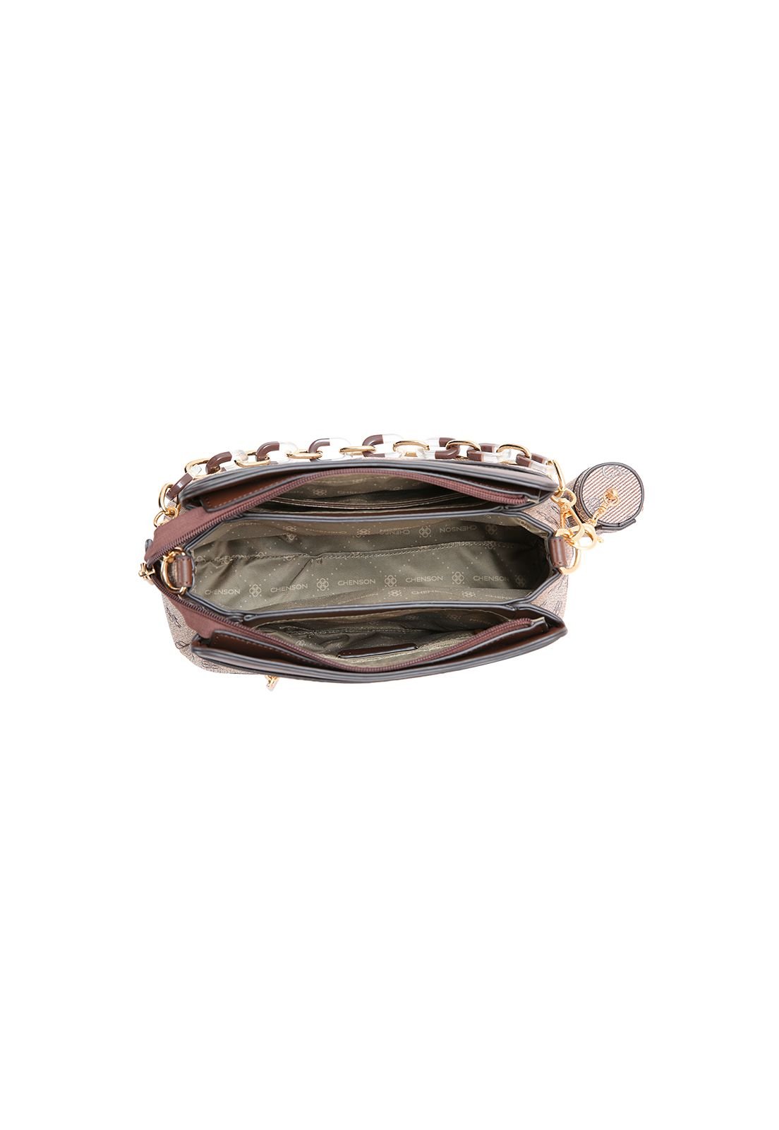 Bolsa Feminina Chenson Monograma Atemporal 3485416 Café 4