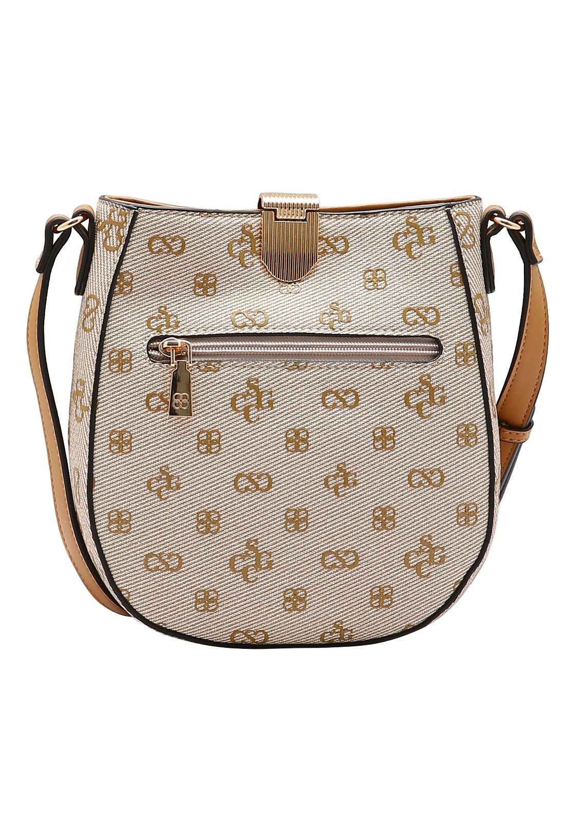 Bolsa Feminina Chenson Monograma Atemporal 3485420 Bege 3