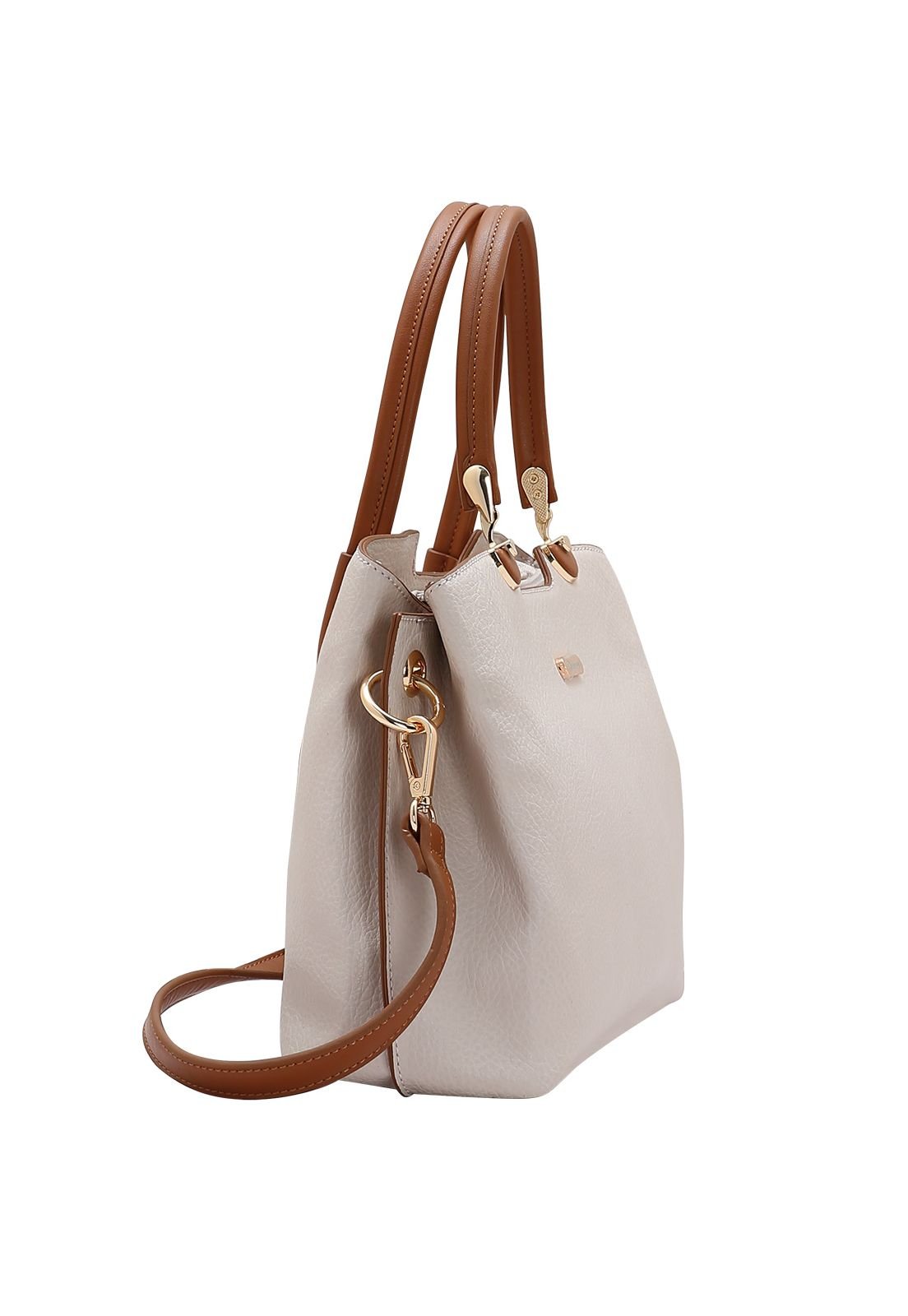 Bolsa Feminina Chenson Atemporal 3485119 Branco/Marrom 2