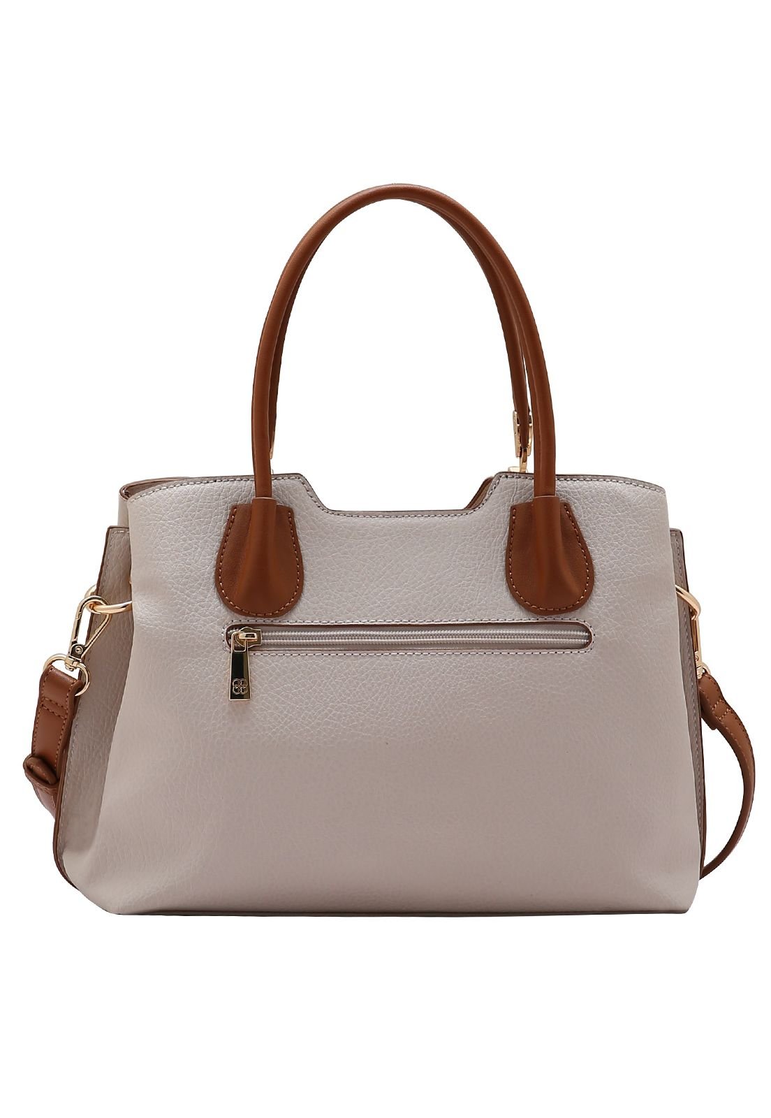 Bolsa Feminina Chenson Atemporal 3485119 Branco/Marrom 3
