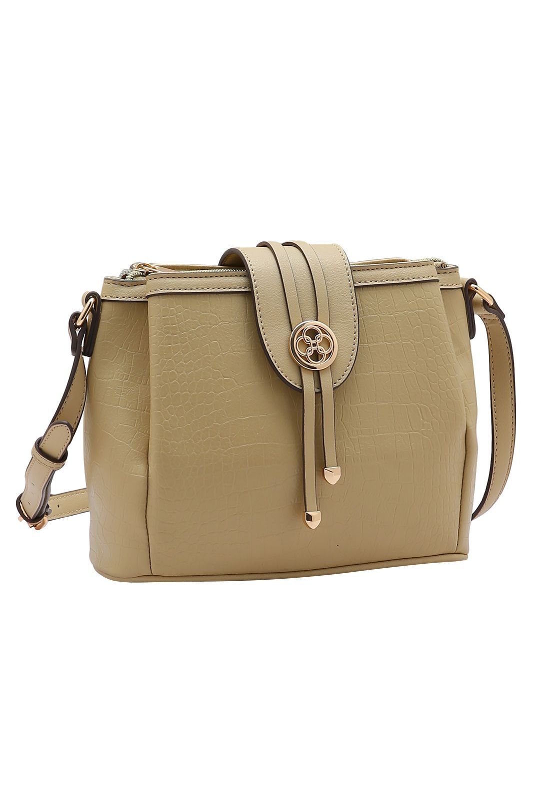 Bolsa Feminina Chenson Mini Croco 3485240 Bege 2