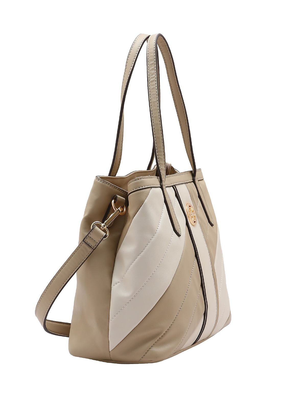 Bolsa Feminina Chenson Matelassê Diagonal 3485248 Bege 2