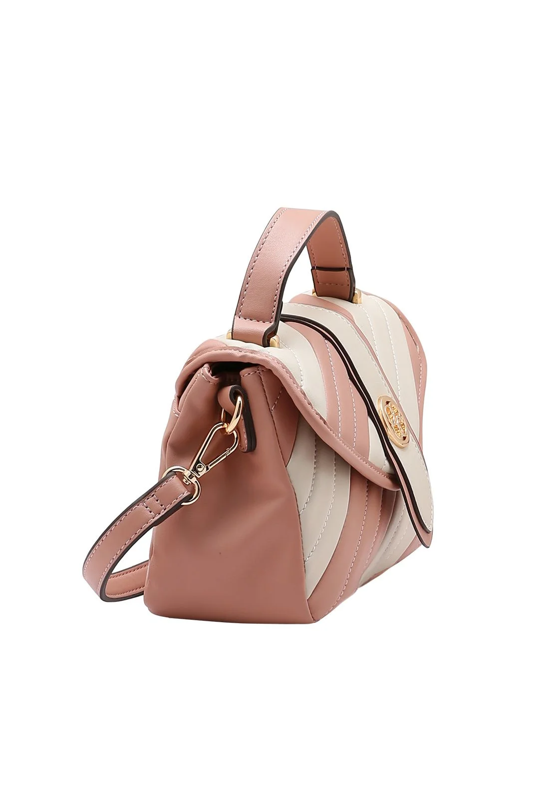 Bolsa Feminina Chenson Matelassê Diagonal 3485249 Rosa 2