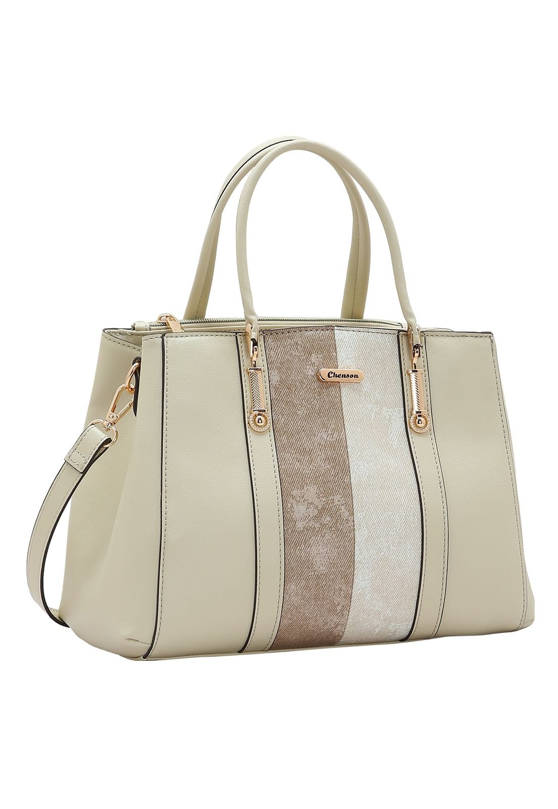 Bolsa Feminina Chenson Mix De Texturas 3485268 Bege 1